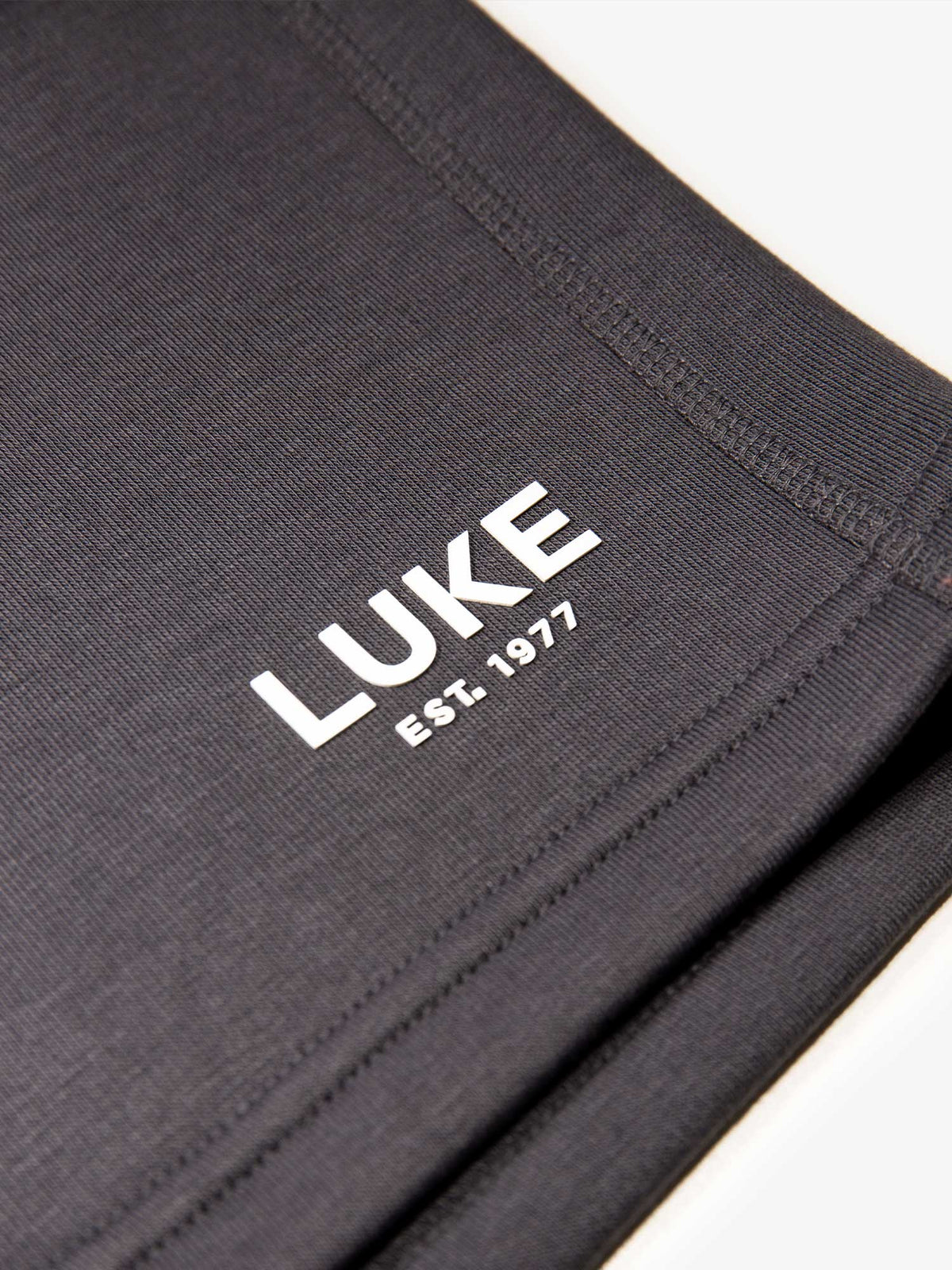 Men's grey shorts with drawstring waistband, detail view 3