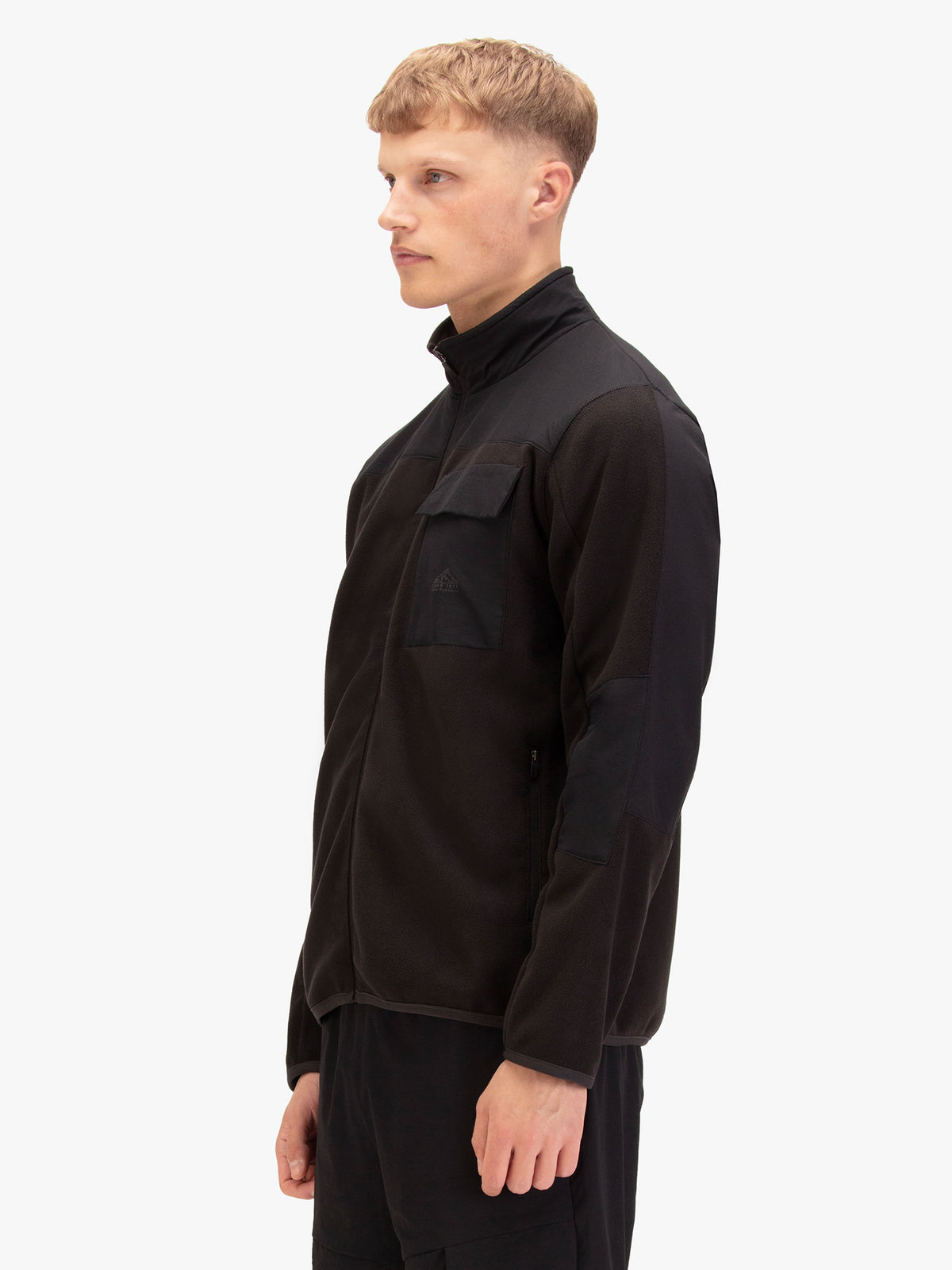 Men's black jacket.
