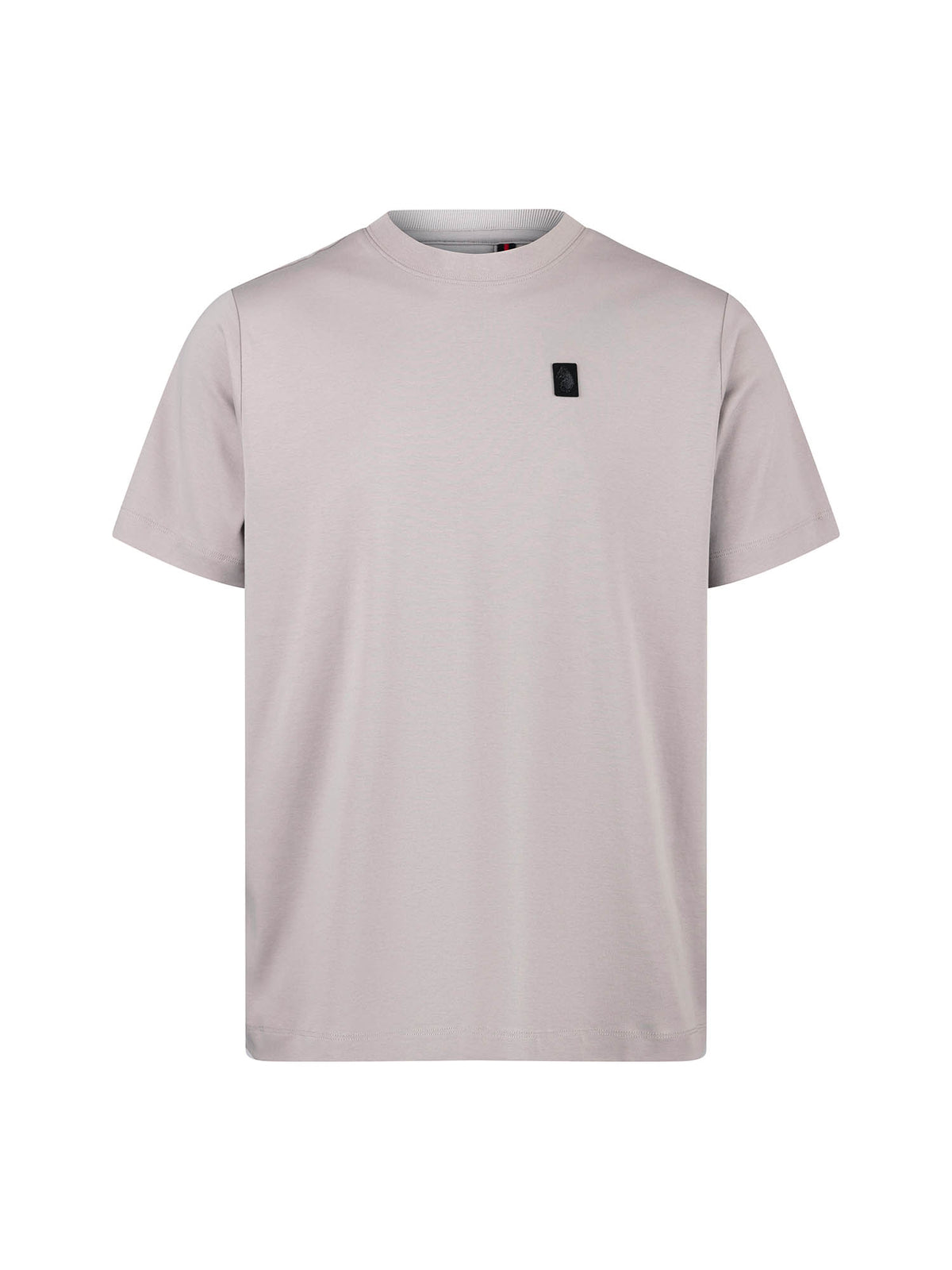 Men's relaxed-fit grey t-shirt with crew neck and short sleeves - front view.