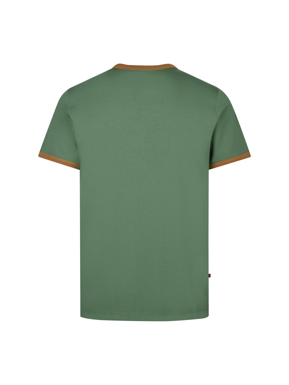 Men's green t-shirt with crew neck and short sleeves, detail view 2