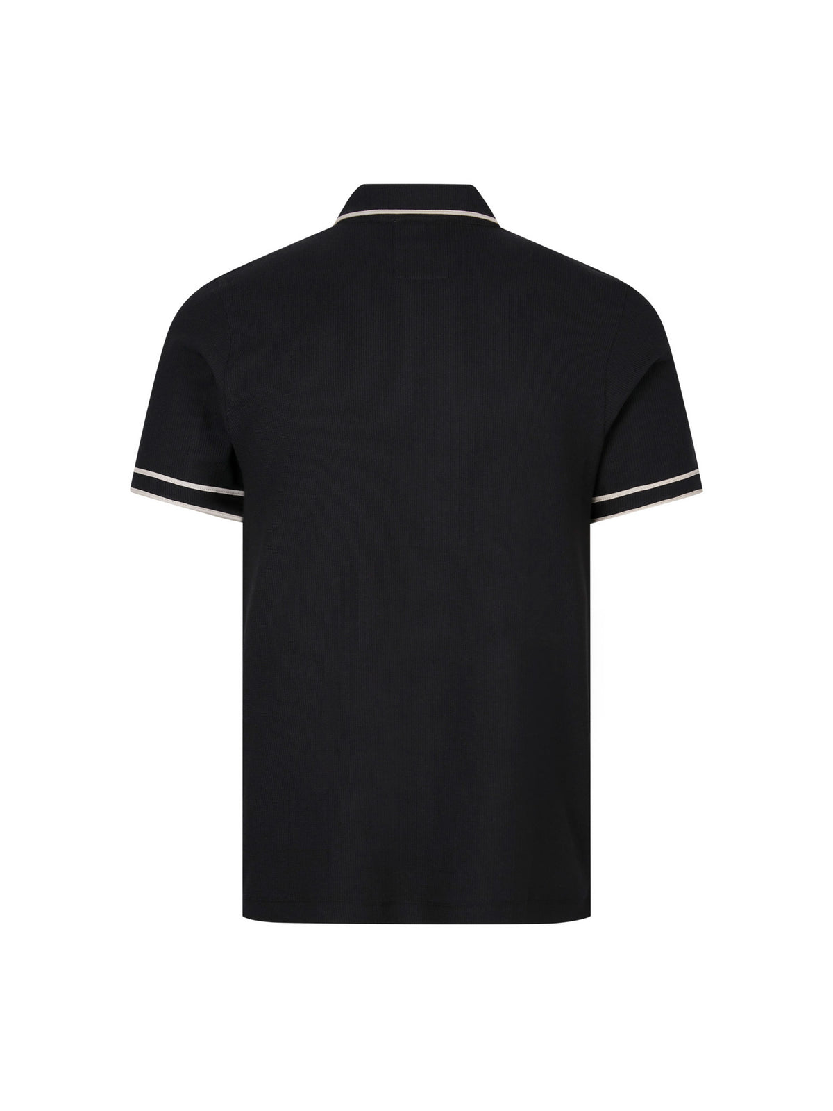 VESUVIUS ZIP NECK WAFFLE POLO