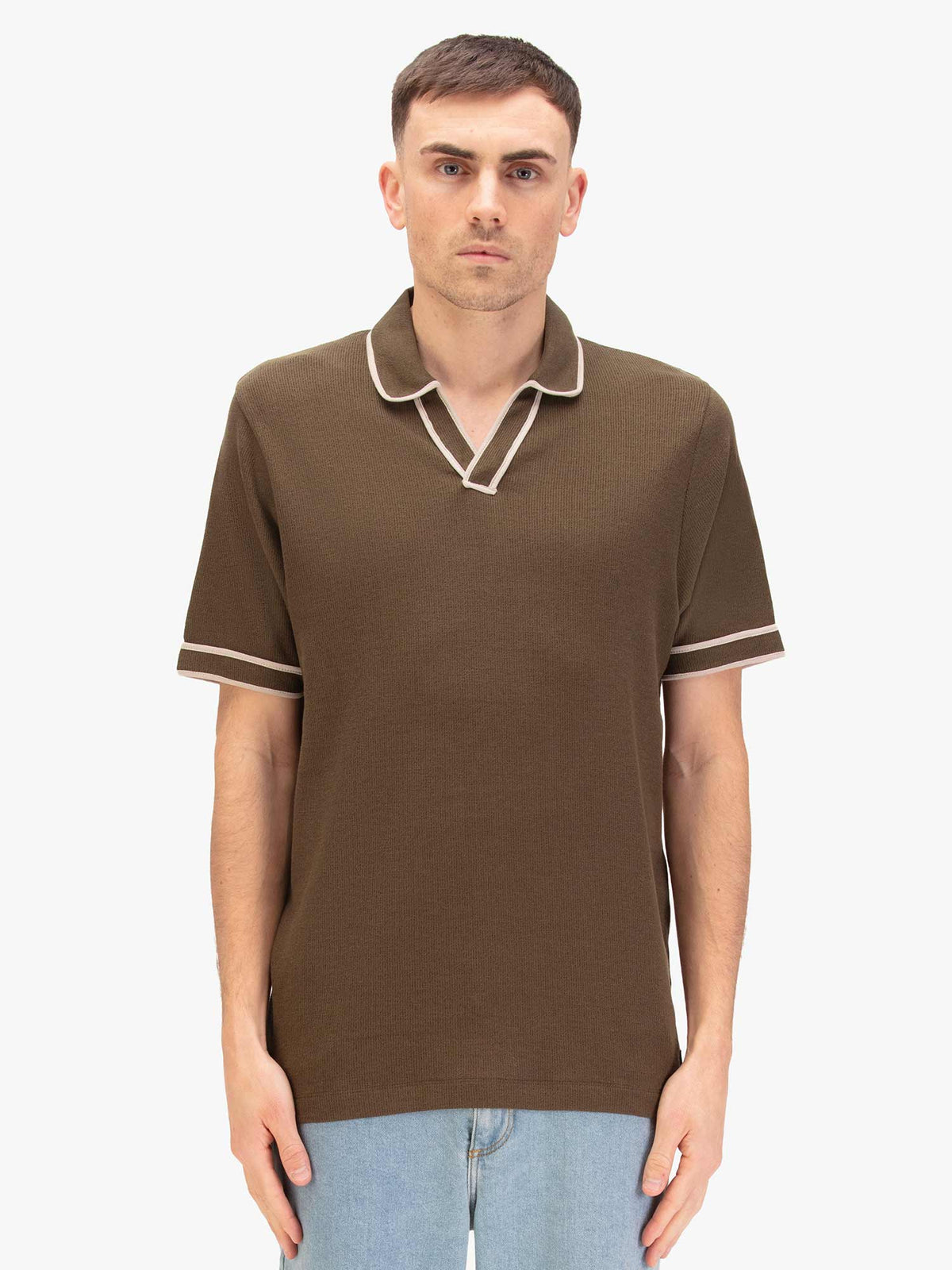 KRAKATOA OPEN NECK POLO