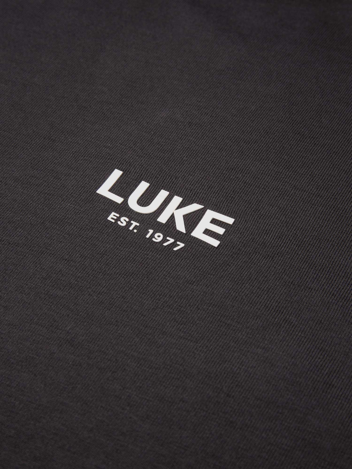 Men's relaxed-fit grey t-shirt with crew neck and short sleeves, detail view 2