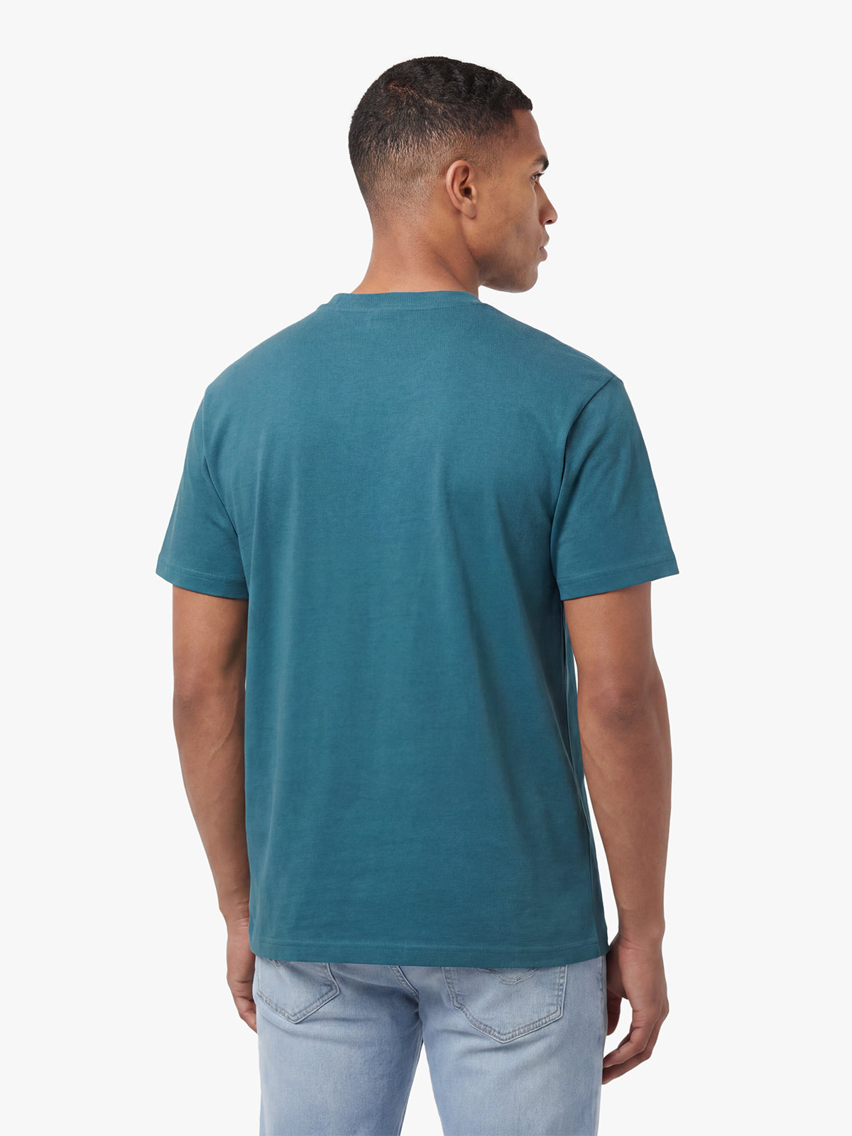 Exquisite Relaxed Fit Cotton T-Shirt - Teal