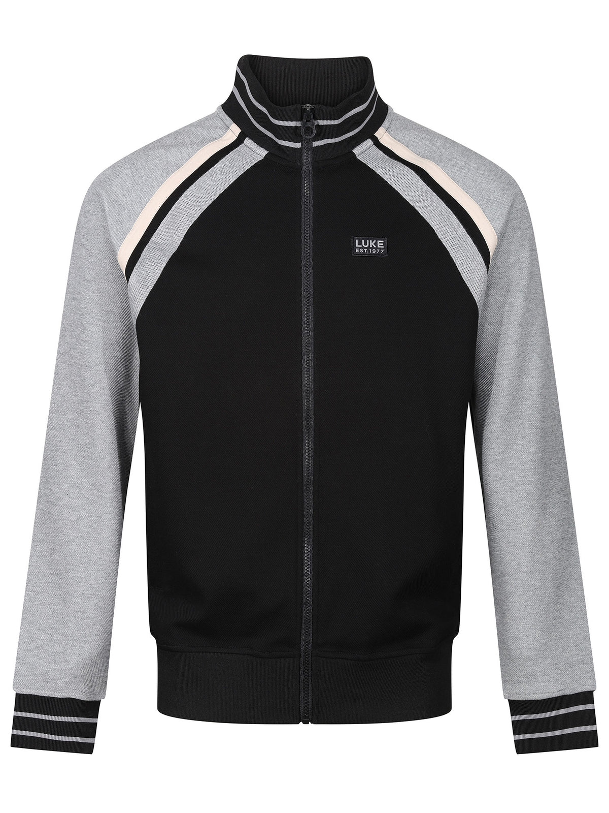 MALONE ZIP THROUGH TEXTURED SWEATSHIRT