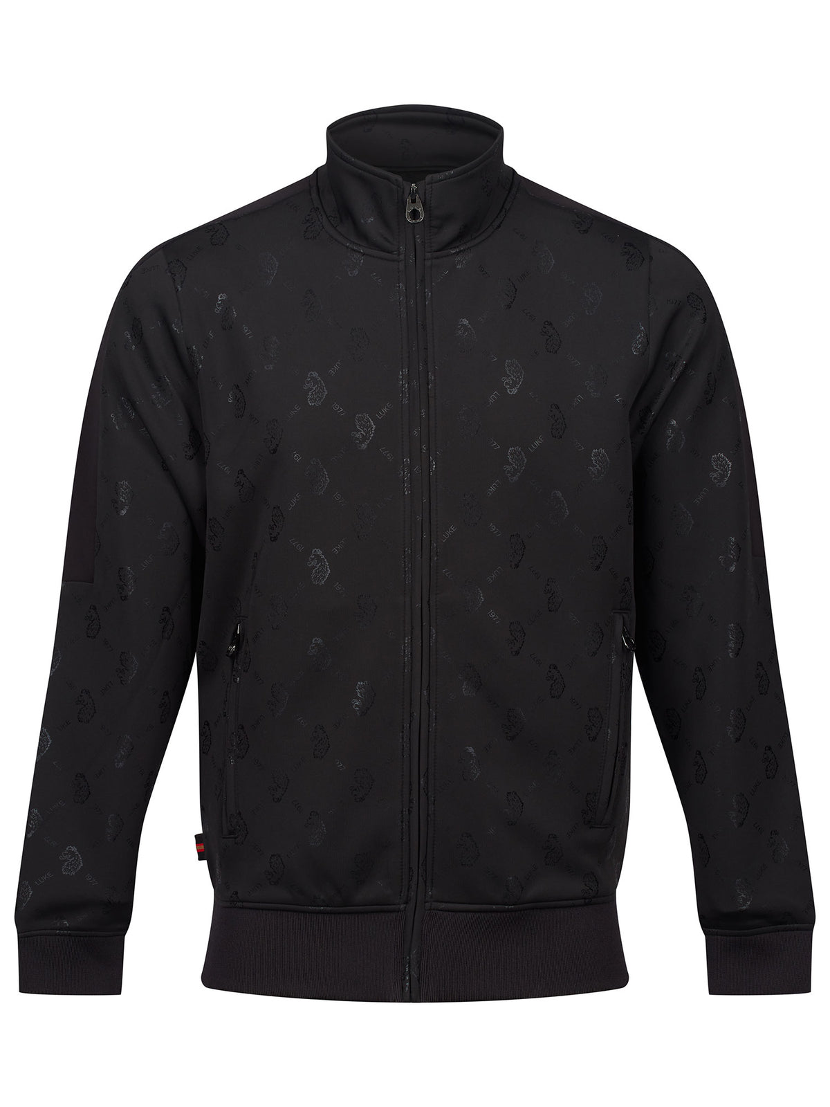 RONALDO OVERPRINT ZIP THROUGH SWEATSHIRT
