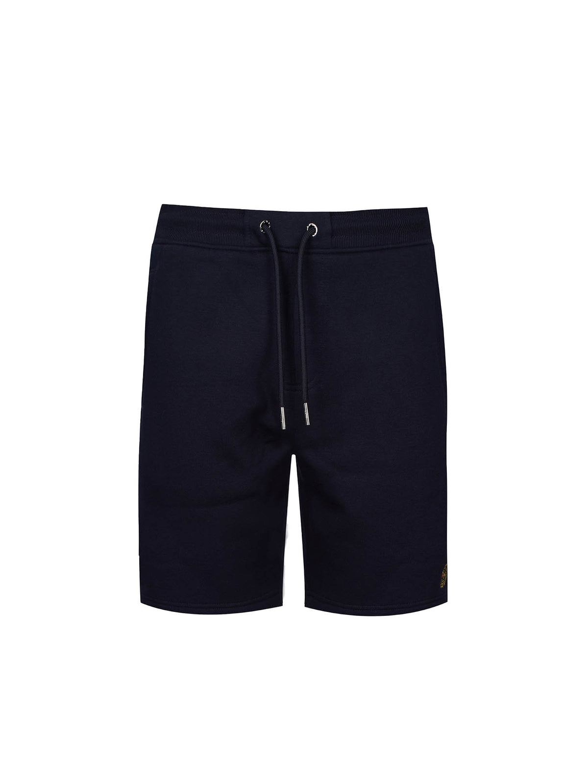 Men's navy shorts with drawstring waistband.
