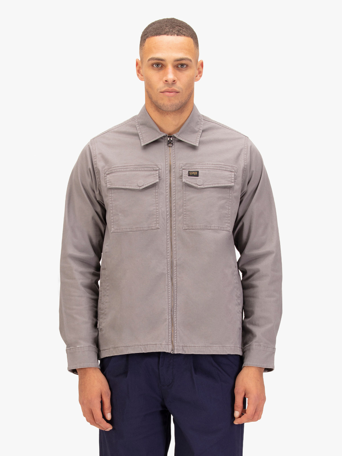 Men's grey jacket.