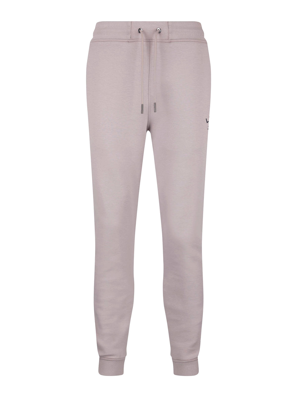 Men's grey joggers with drawstring waistband.