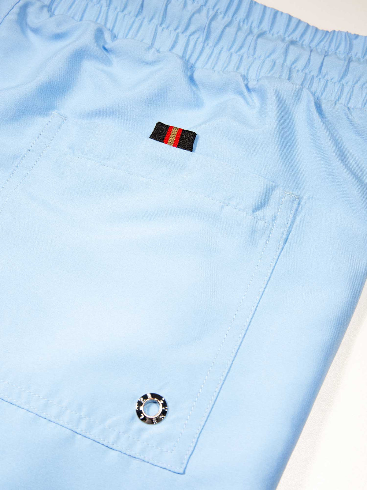 Men's blue-1 swim shorts with drawstring waistband, detail view 3