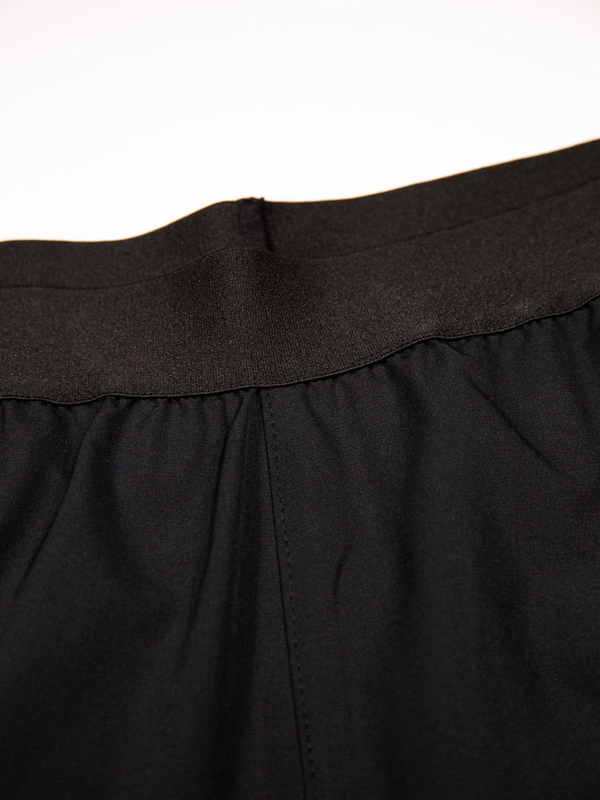 Men's black shorts with drawstring waistband.