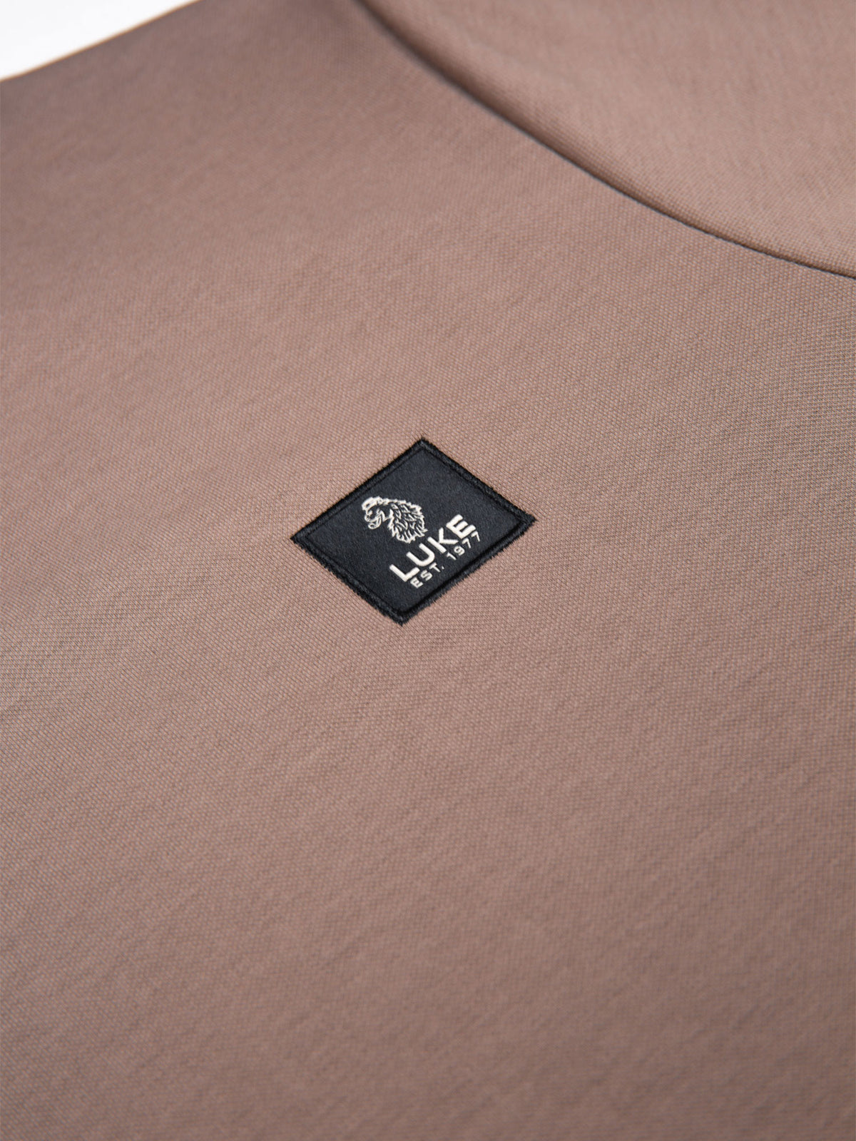 Men's brown t-shirt with crew neck and short sleeves - back view.