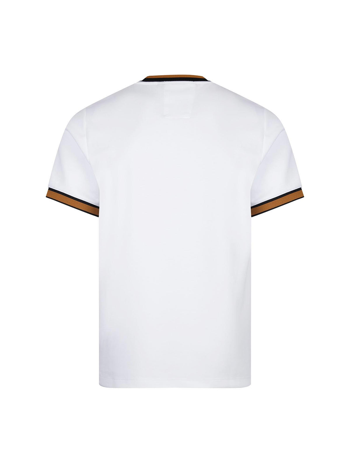 Coron Honeycomb Stripe Pique T-Shirt - White