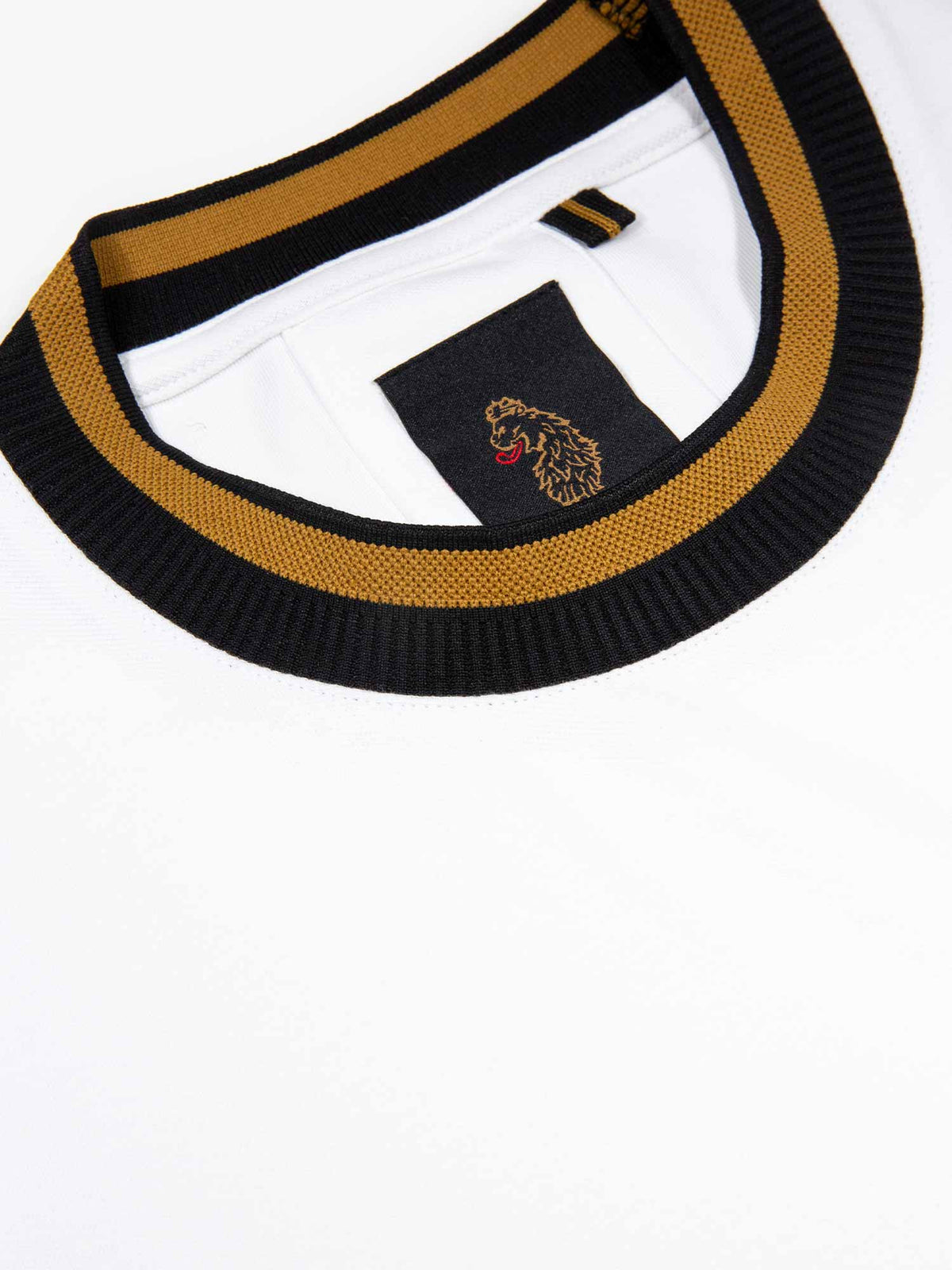 Coron Honeycomb Stripe Pique T-Shirt - White
