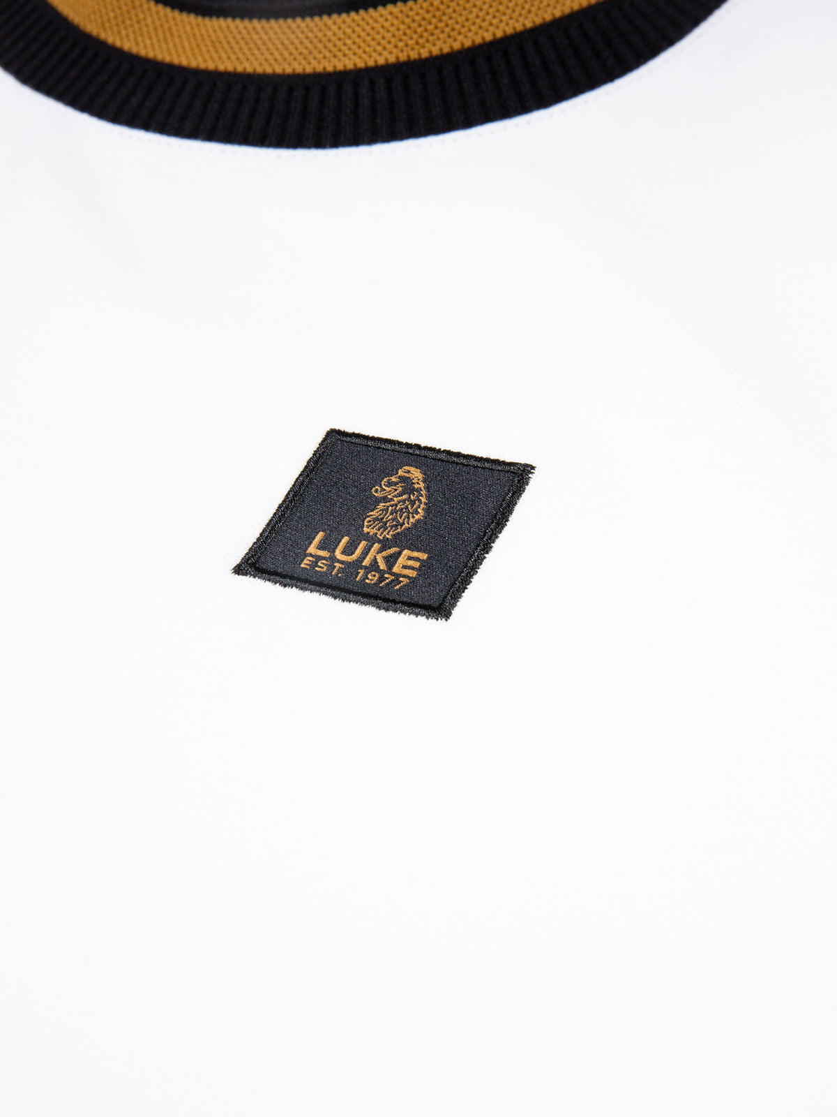 Coron Honeycomb Stripe Pique T-Shirt - White