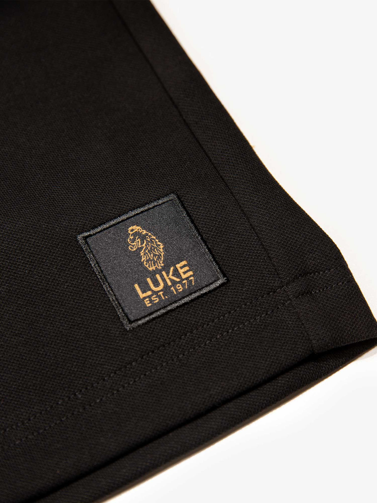 Men's black shorts with drawstring waistband.
