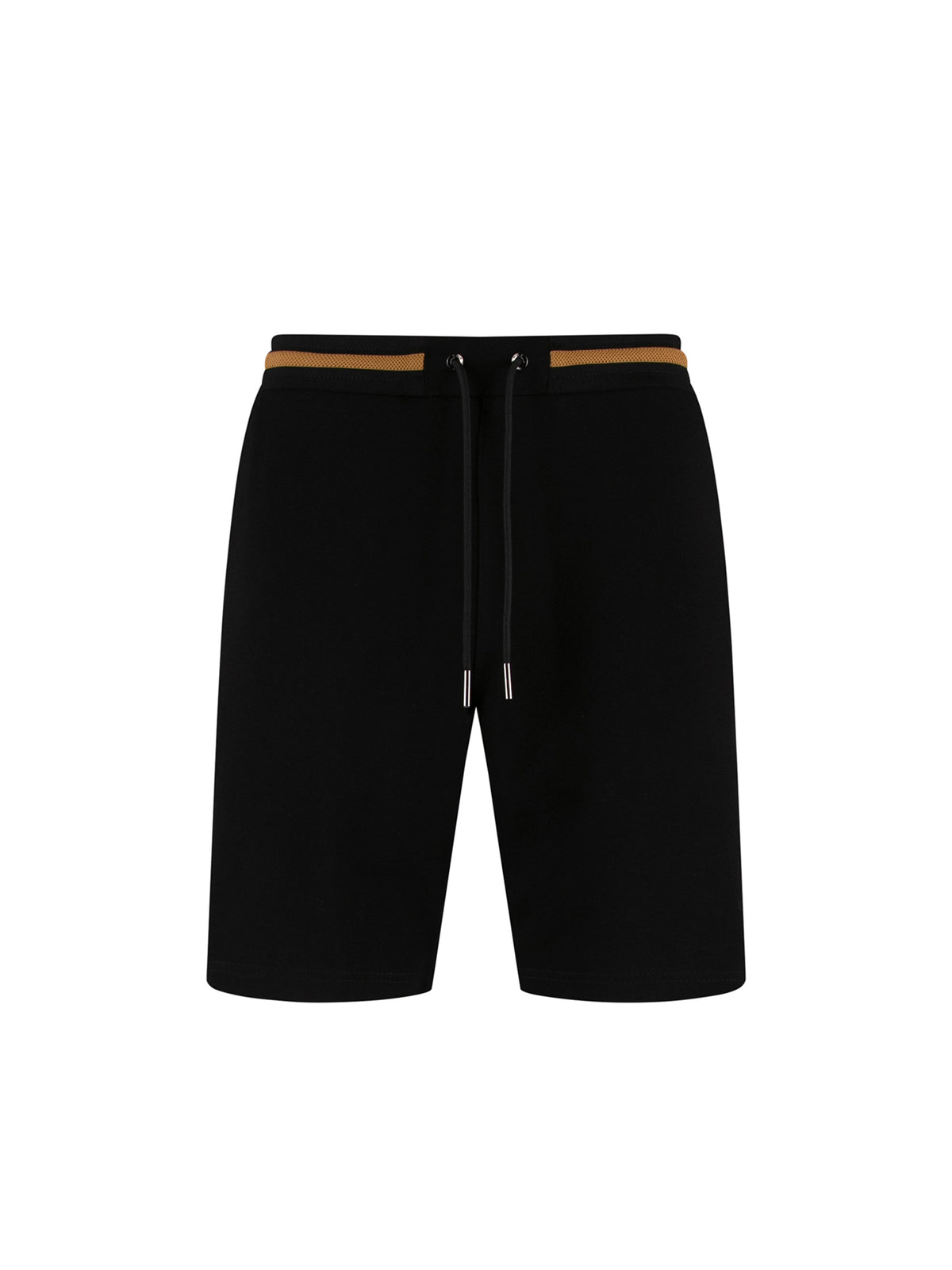 Men's black shorts with drawstring waistband.