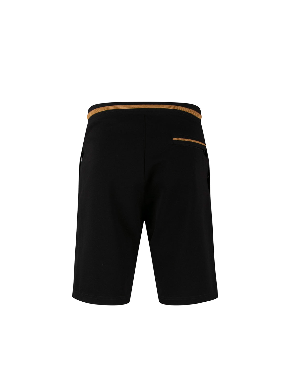 Men's black shorts with drawstring waistband.