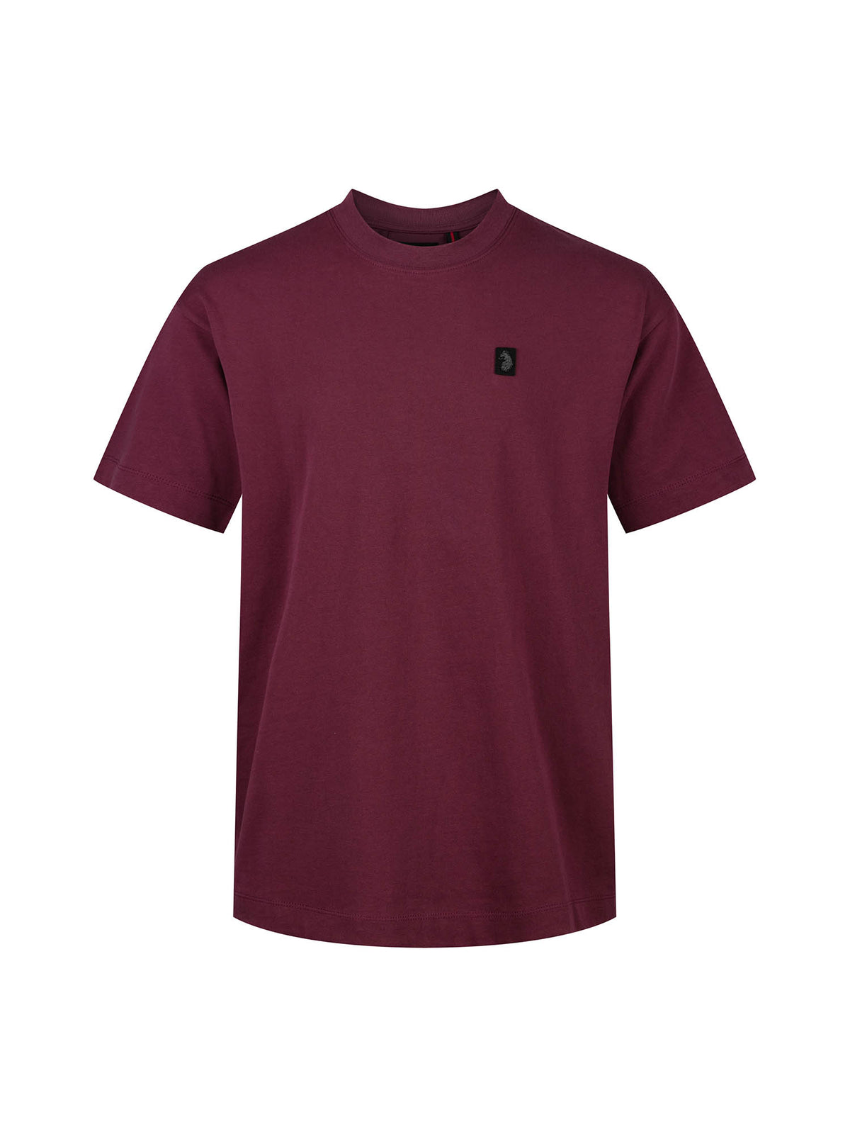 Men's relaxed-fit red t-shirt with crew neck and short sleeves - front view.