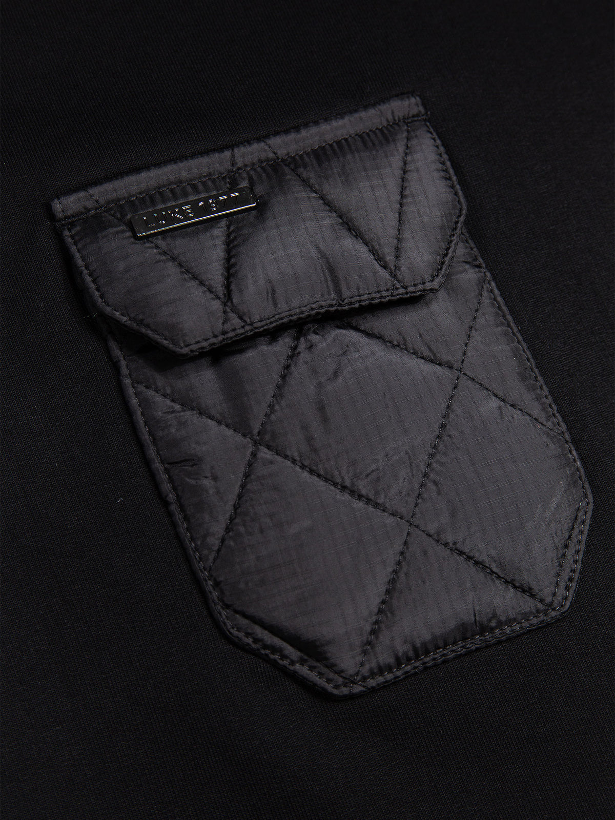 Men's black t-shirt with crew neck and short sleeves - detail view 2.
