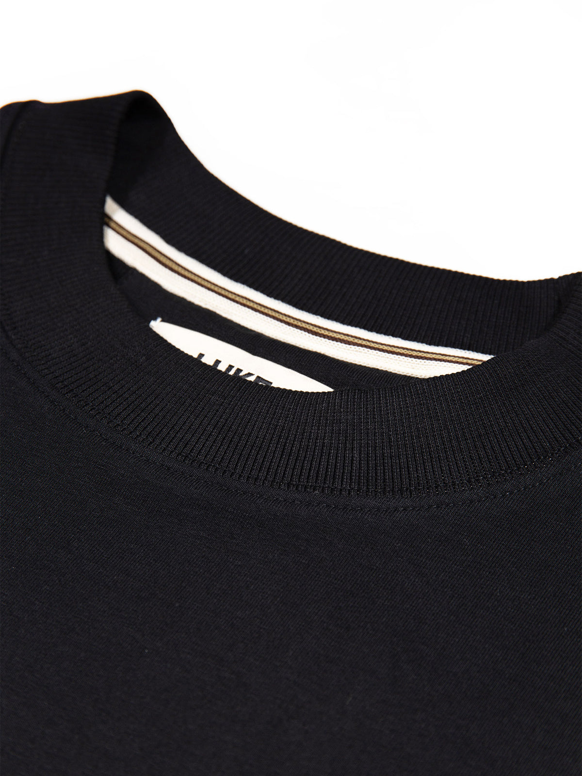 Men's black t-shirt with crew neck and short sleeves - detail view 1.