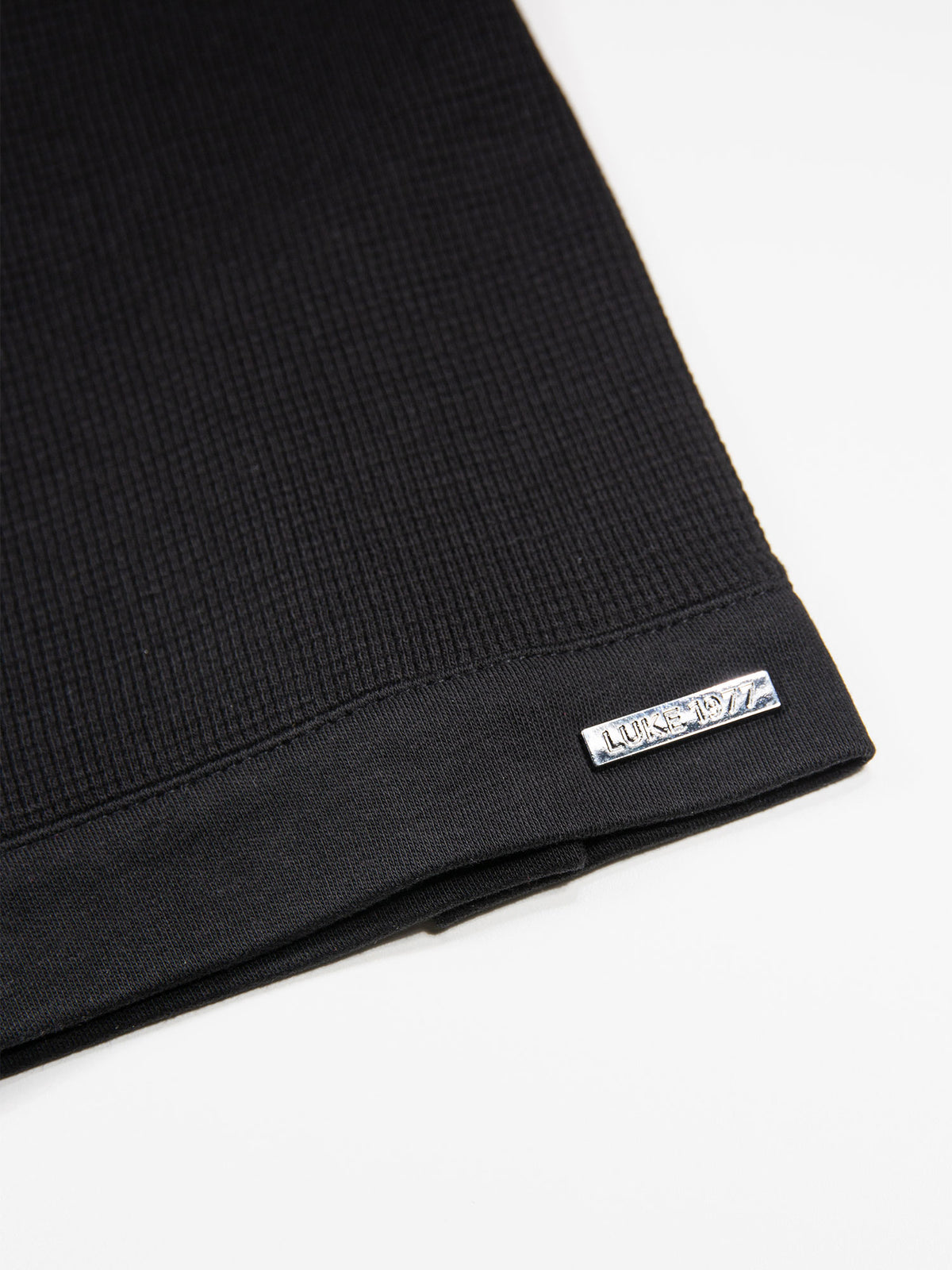 Men's black t-shirt with crew neck and short sleeves - detail view 1.