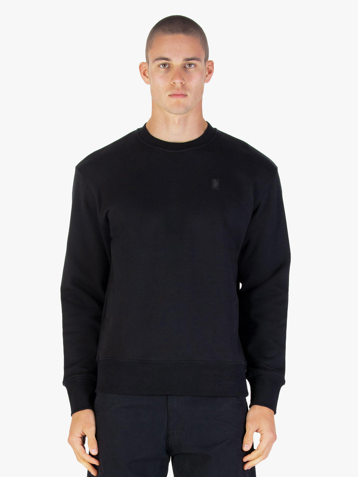 Parker Crew Neck Sweatshirt - Black