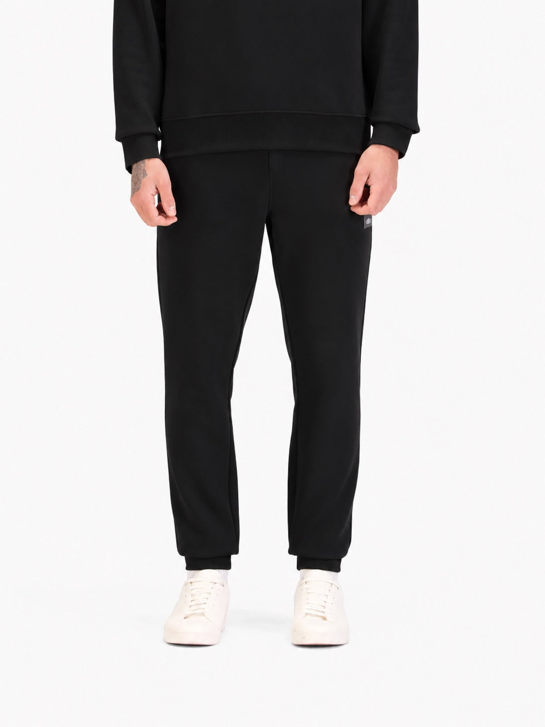 Makati Cotton Pique Joggers - Black/Silver