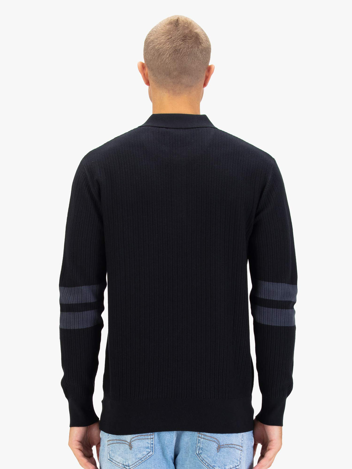 DAWLISH LONG SLEEVE KNITTED POLO