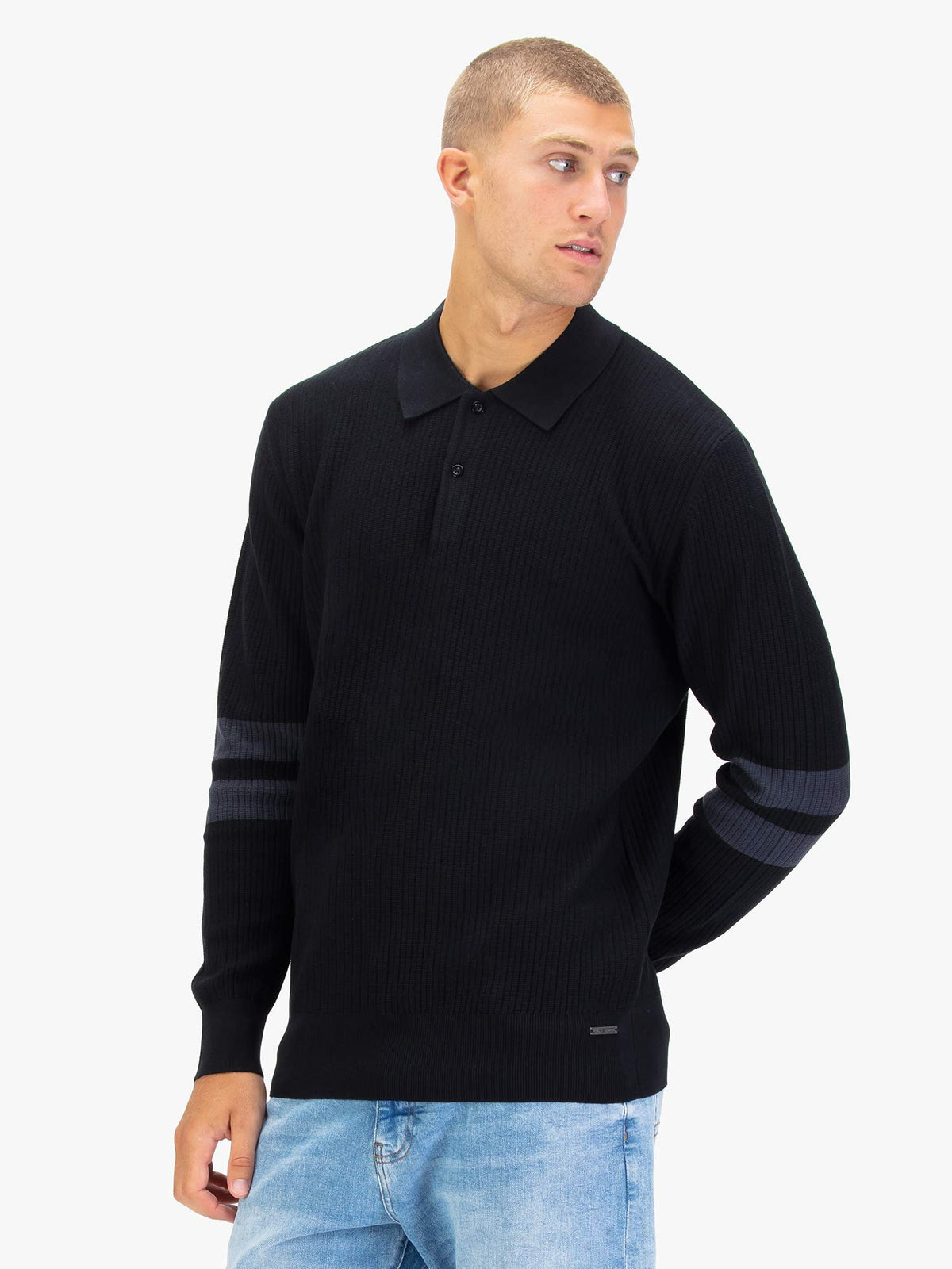 DAWLISH LONG SLEEVE KNITTED POLO