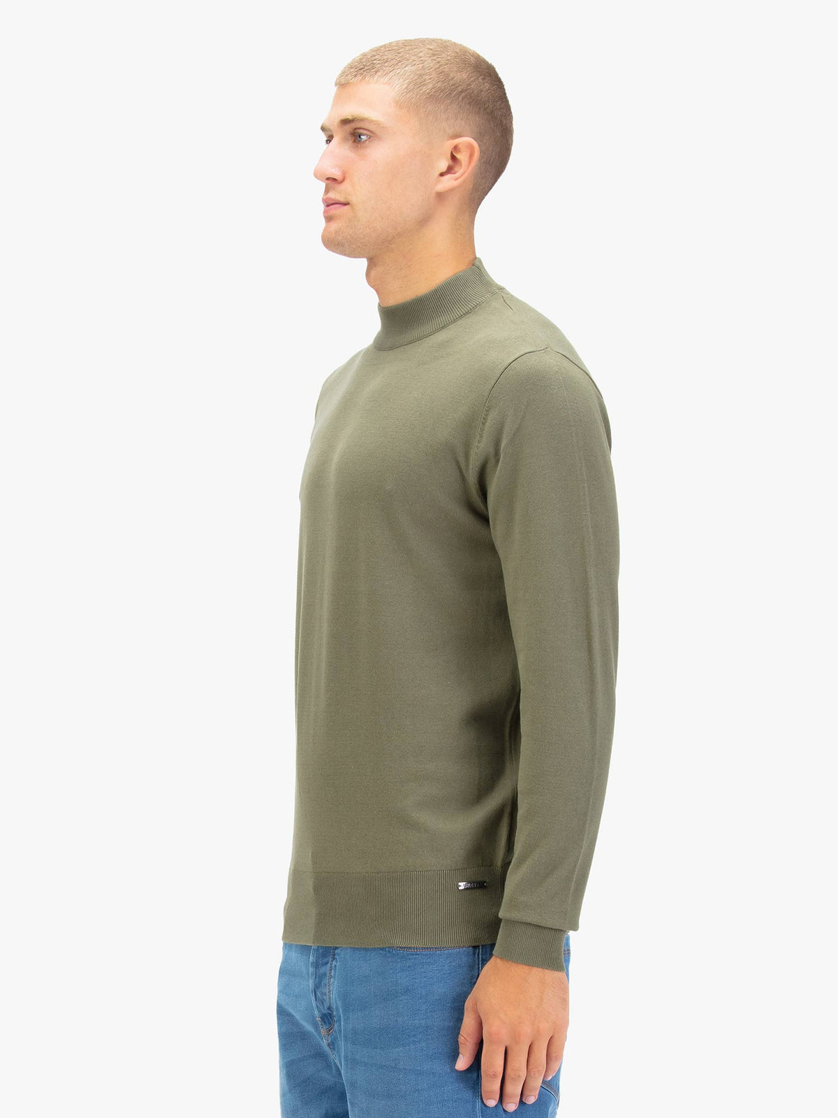 Men's green jumper.