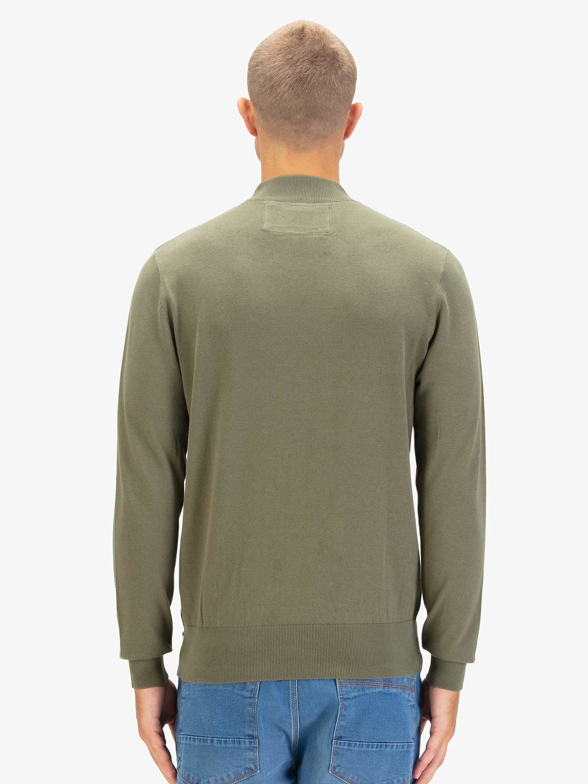 Men's green jumper.