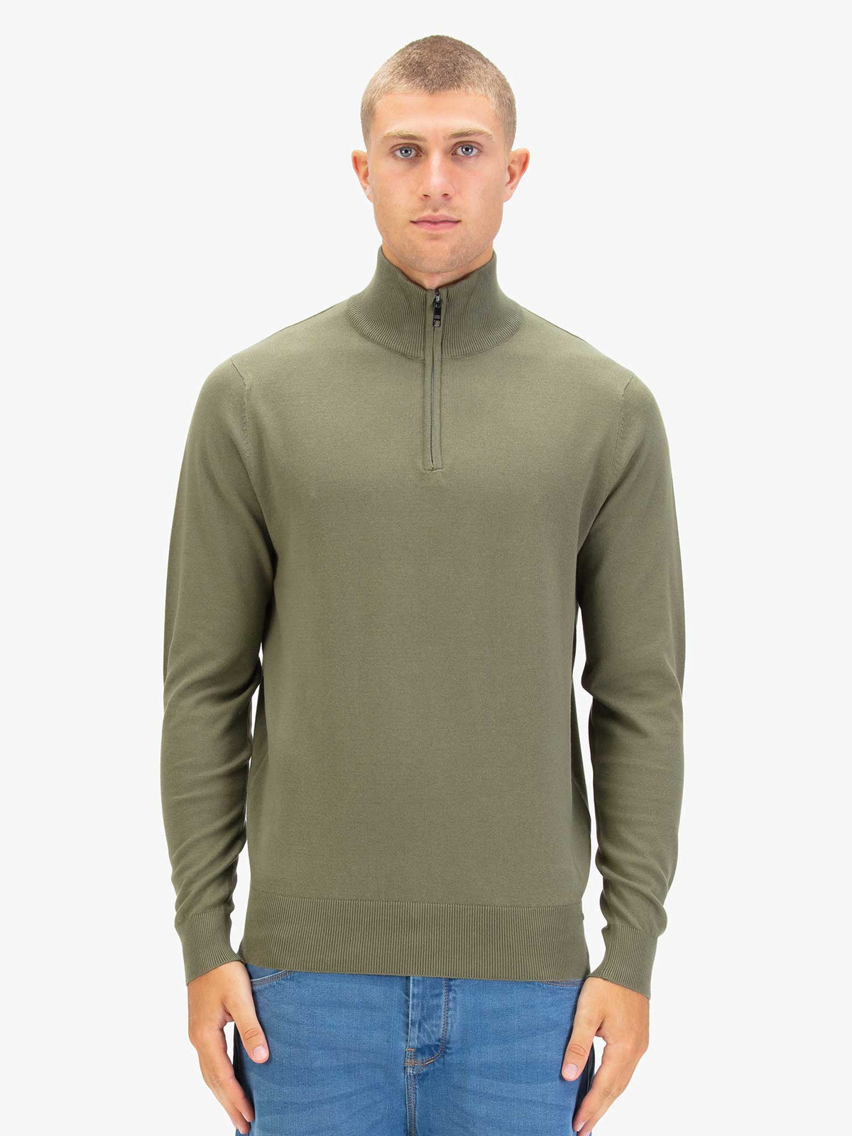 Men's green jumper.