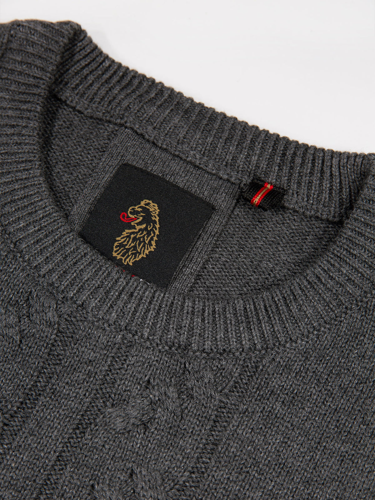 Mitcham Cable Knit Jumper - Charcoal