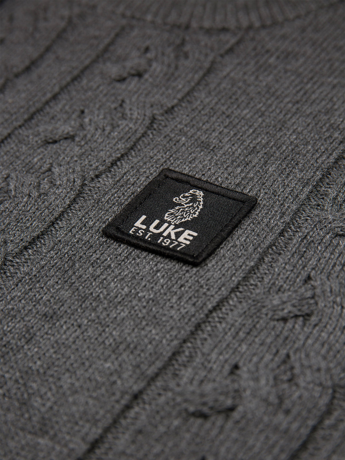 Mitcham Cable Knit Jumper - Charcoal