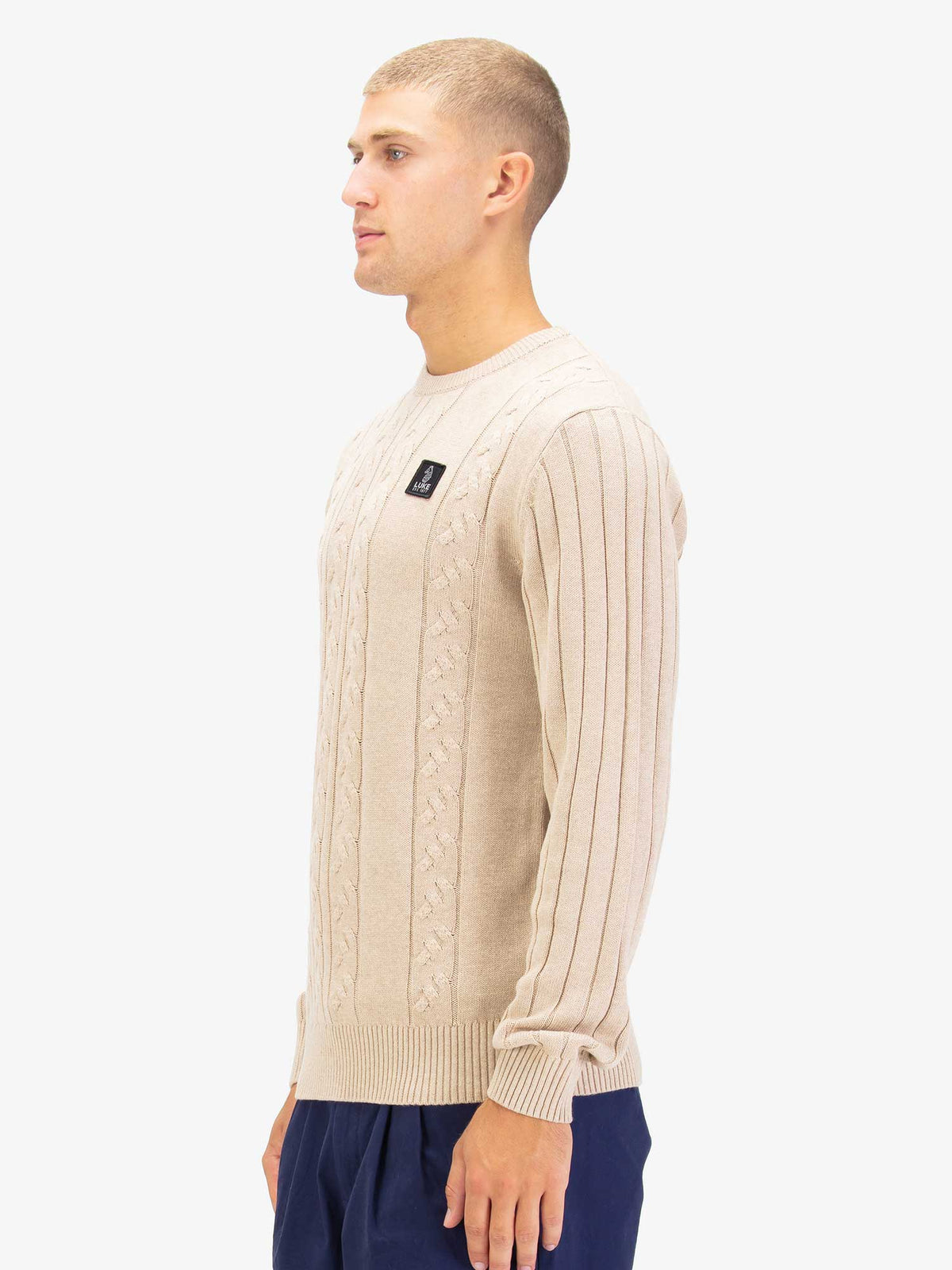Mitcham Cable Knit Jumper - Stone