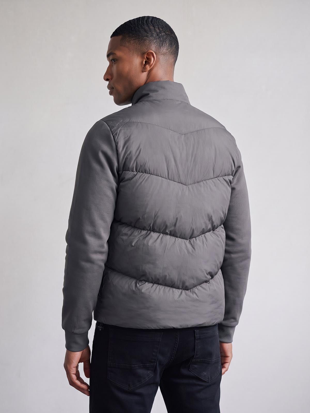 Tinto Funnel Padded Jacket - Charcoal