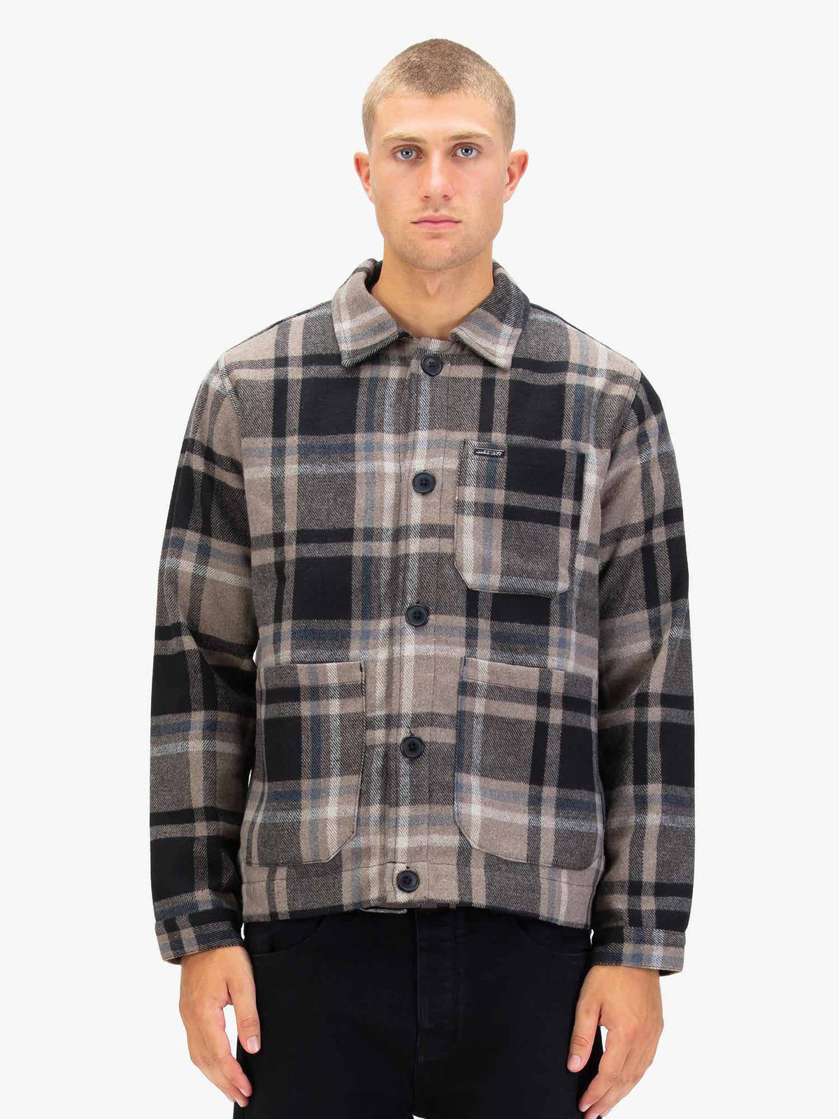 Men's beige jacket.