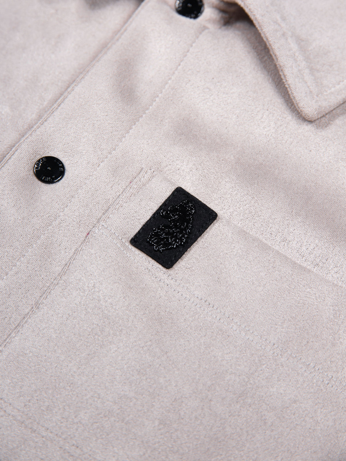 DYLAN SUEDE SHIRT - Putty