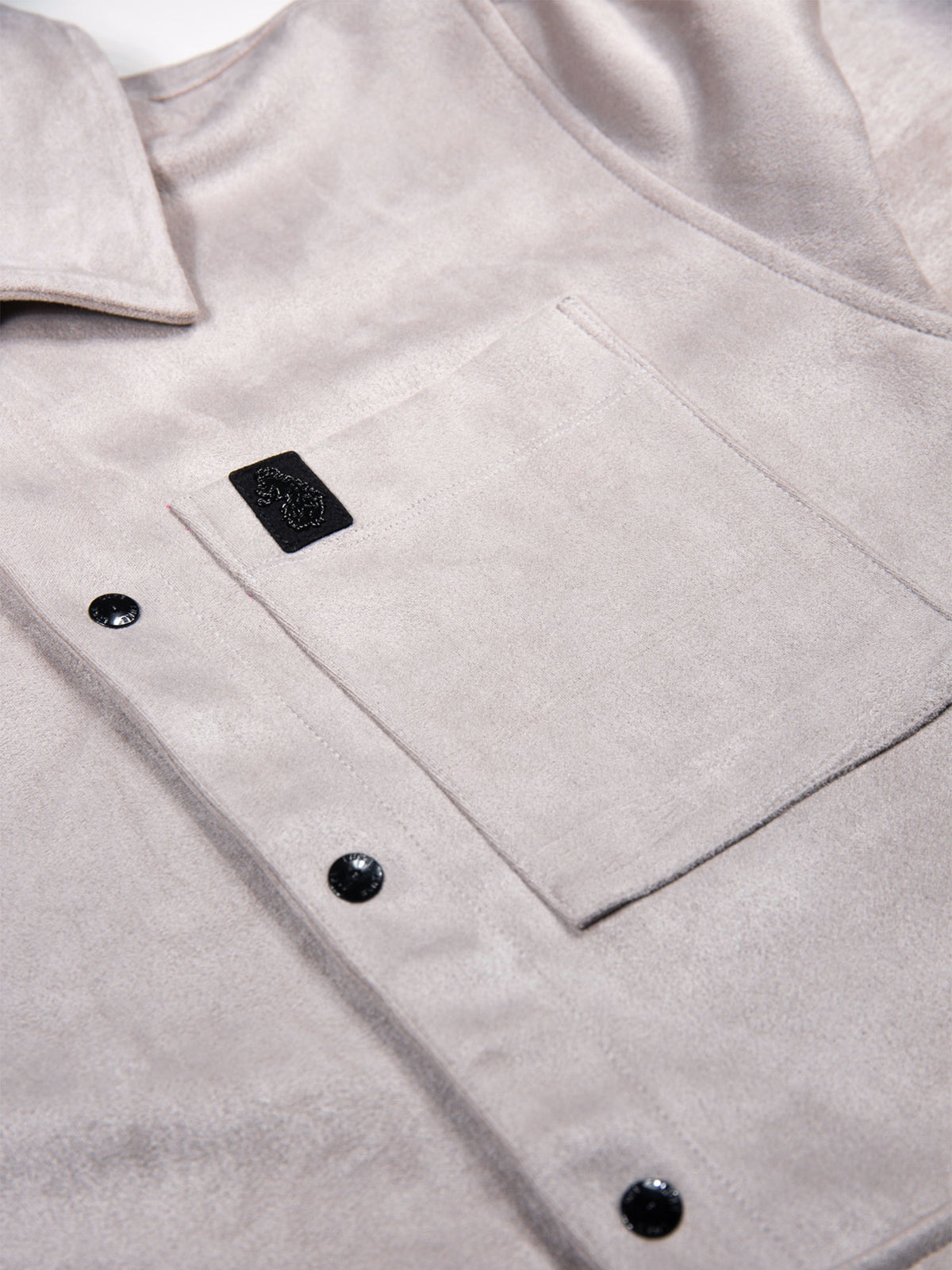 DYLAN SUEDE SHIRT - Putty
