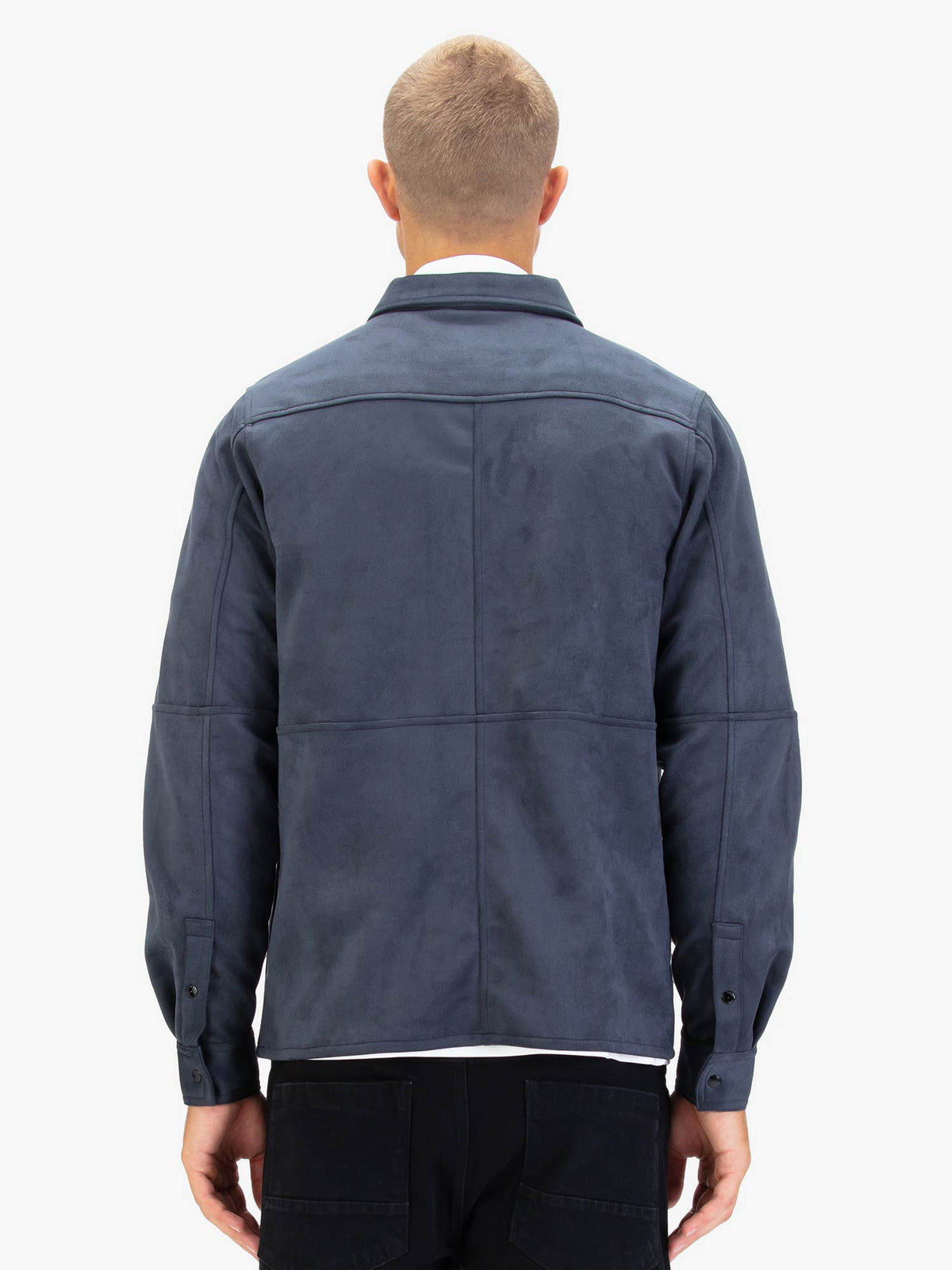 DYLAN SUEDE SHIRT - Porpoise