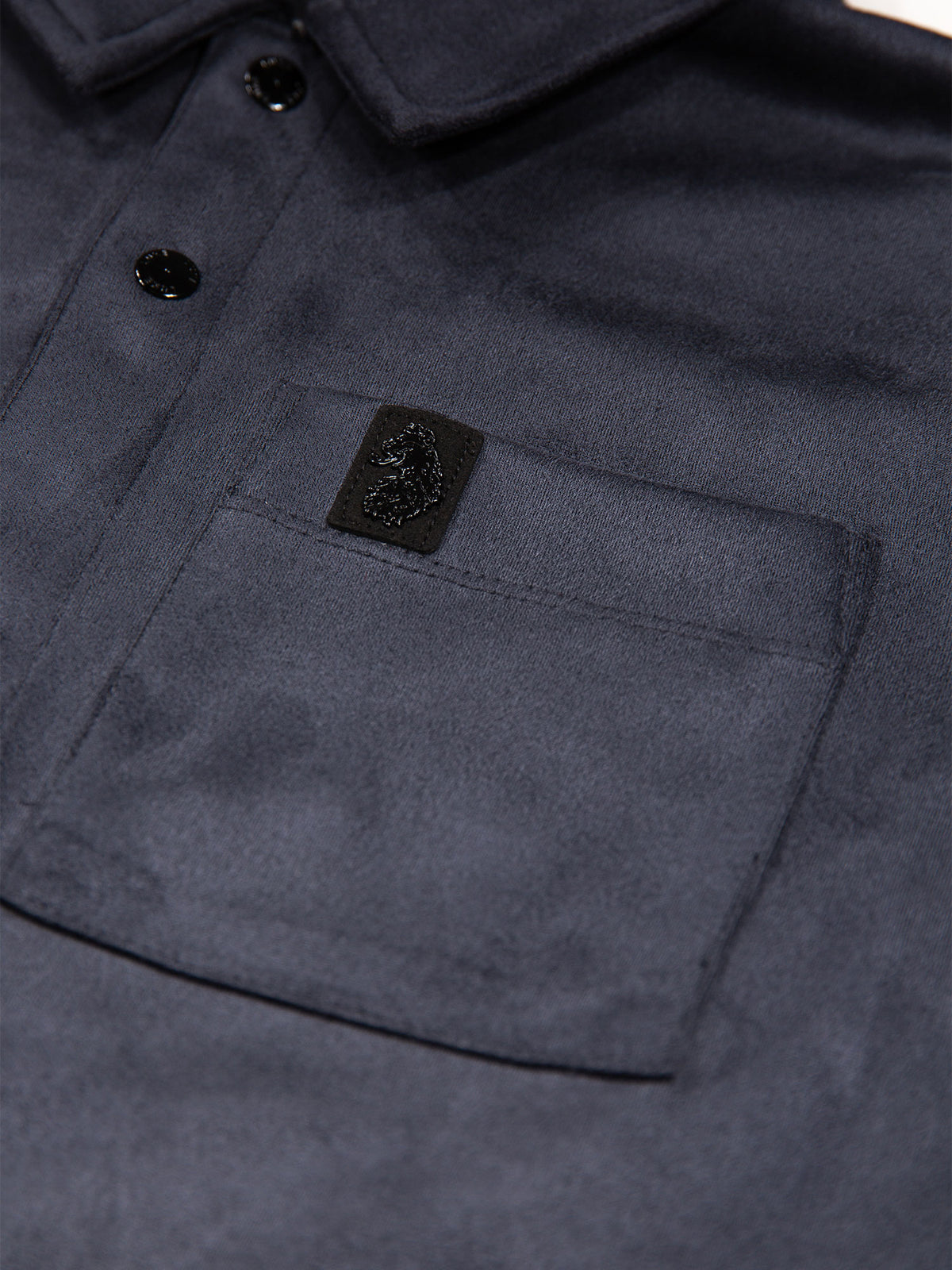 DYLAN SUEDE SHIRT - Porpoise