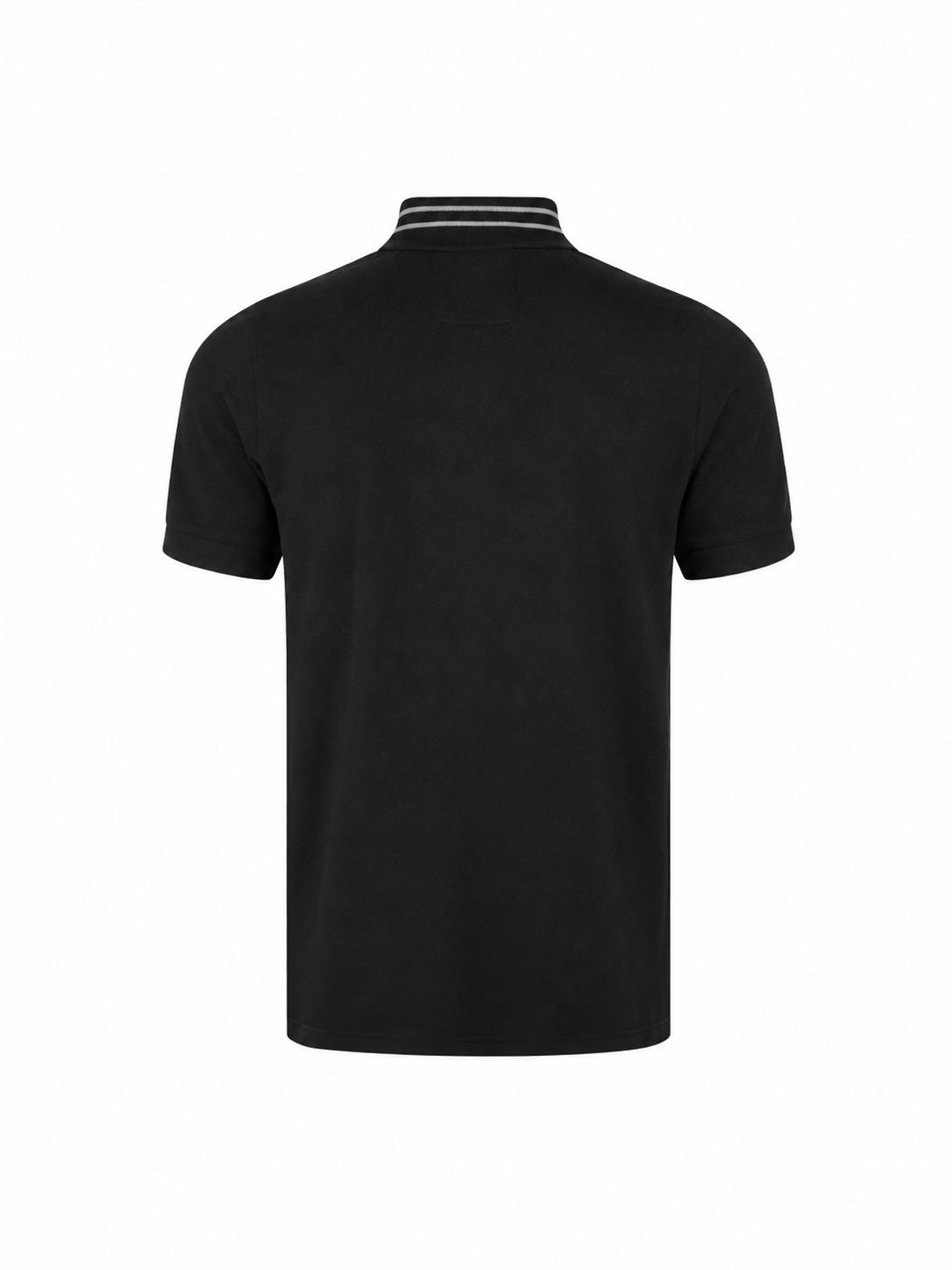 Throop Zip Neck Polo Shirt - Black