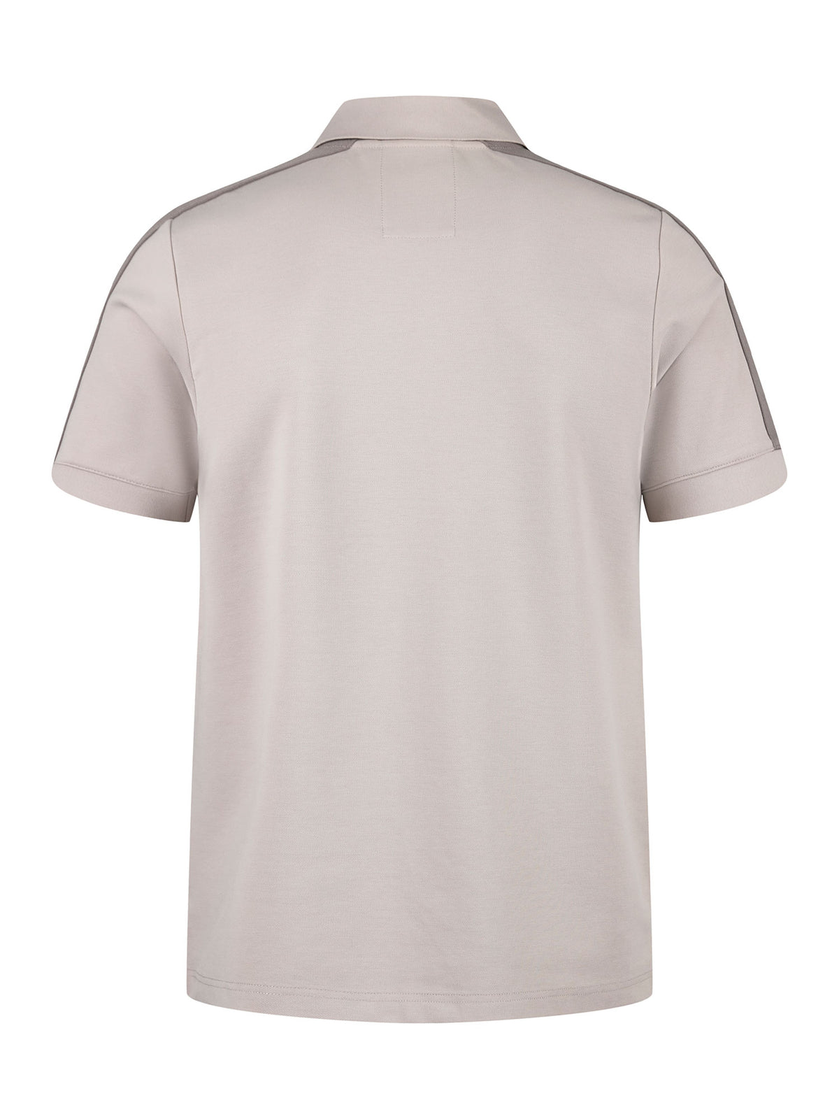 Men's grey polo shirt with polo collar.