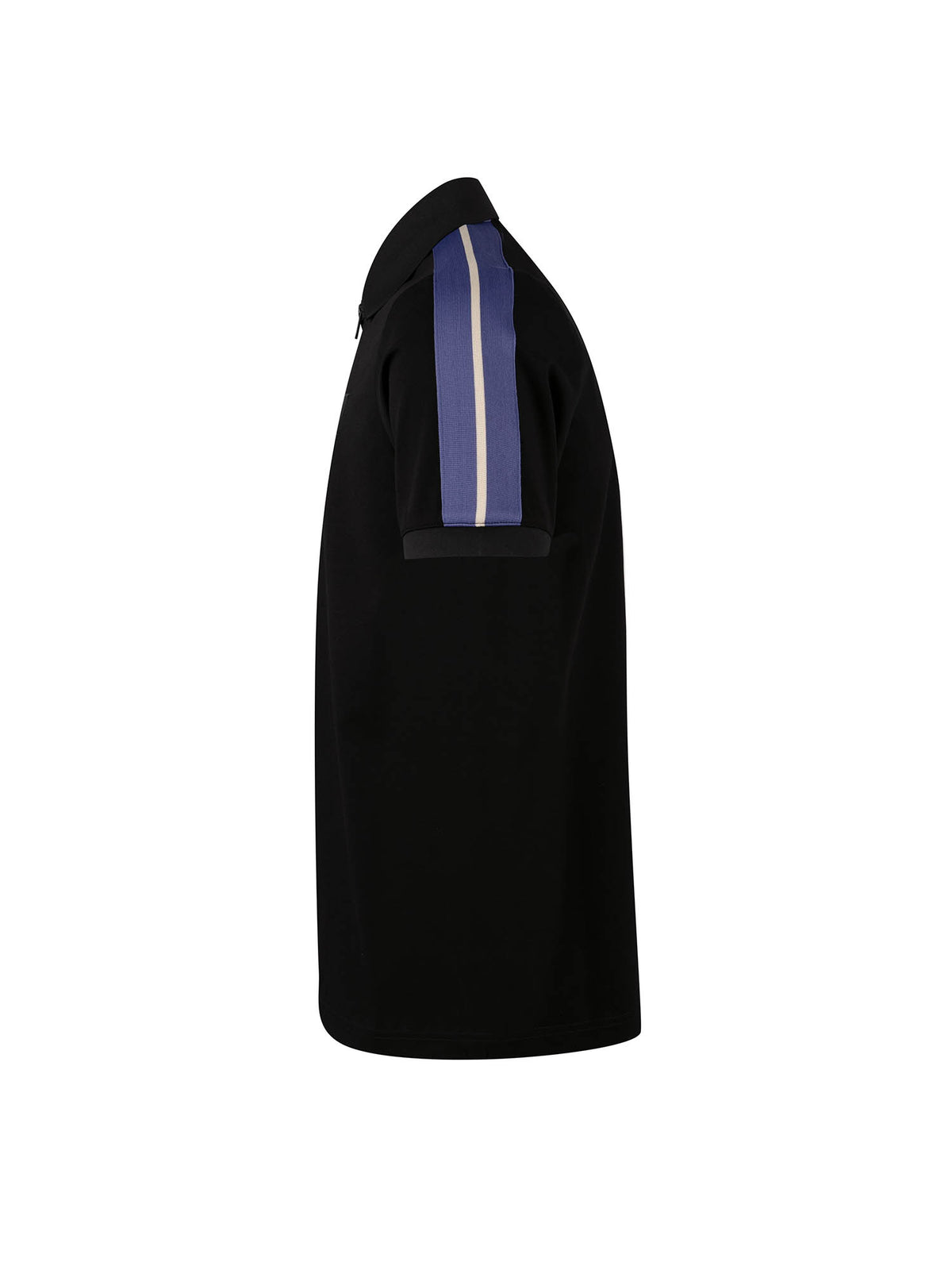 Men's black polo shirt with polo collar.