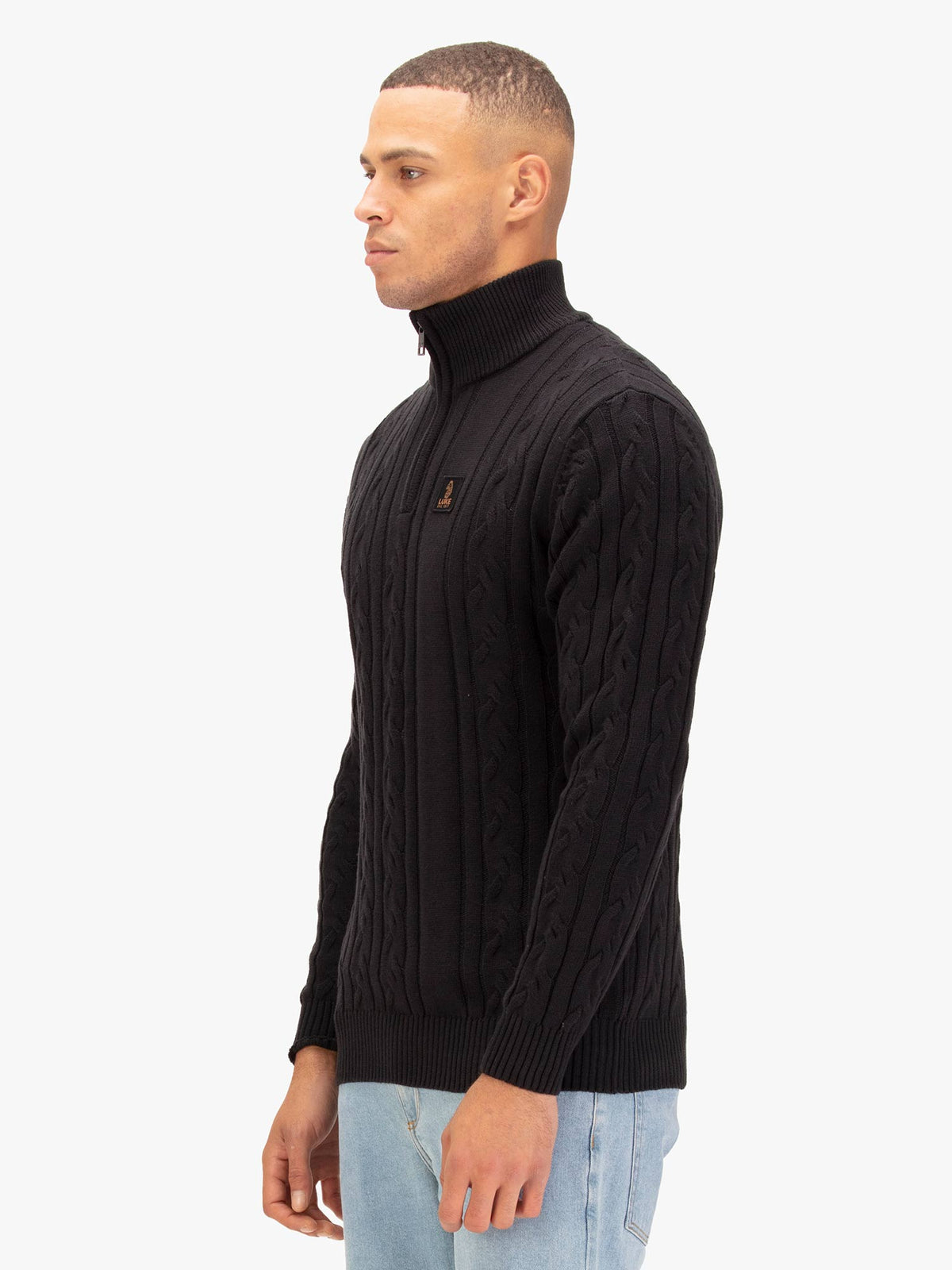 MERTON QUARTER ZIP KNITTED JUMPER