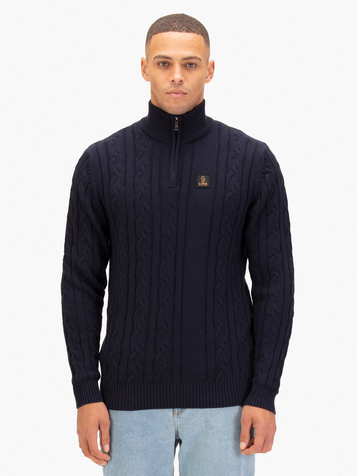Men's navy jumper.