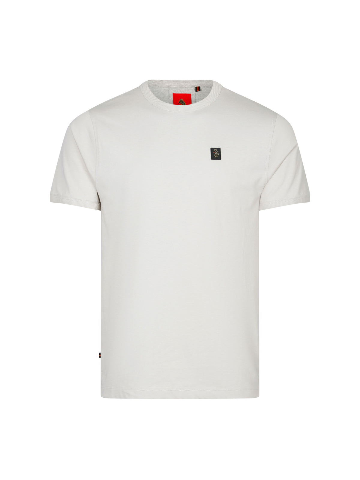 Men's grey t-shirt with crew neck and short sleeves, front view