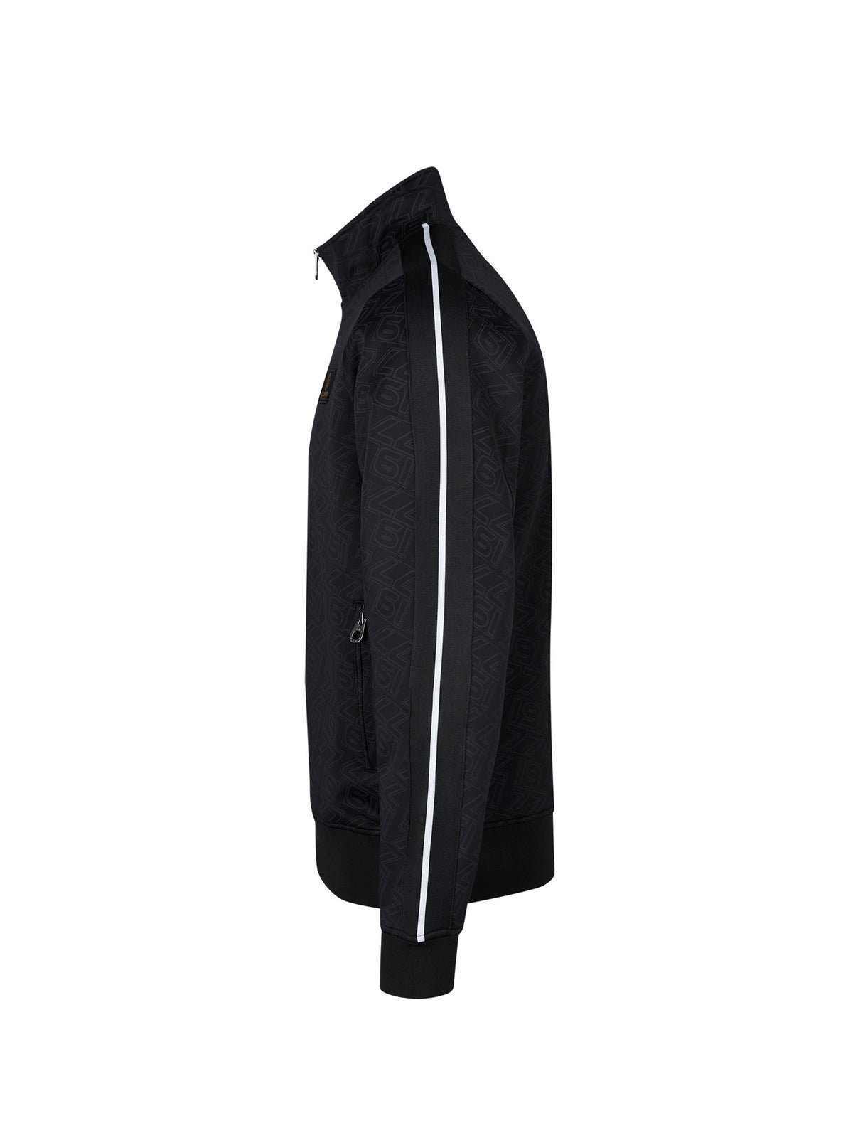 Men's black sweatshirt, back view