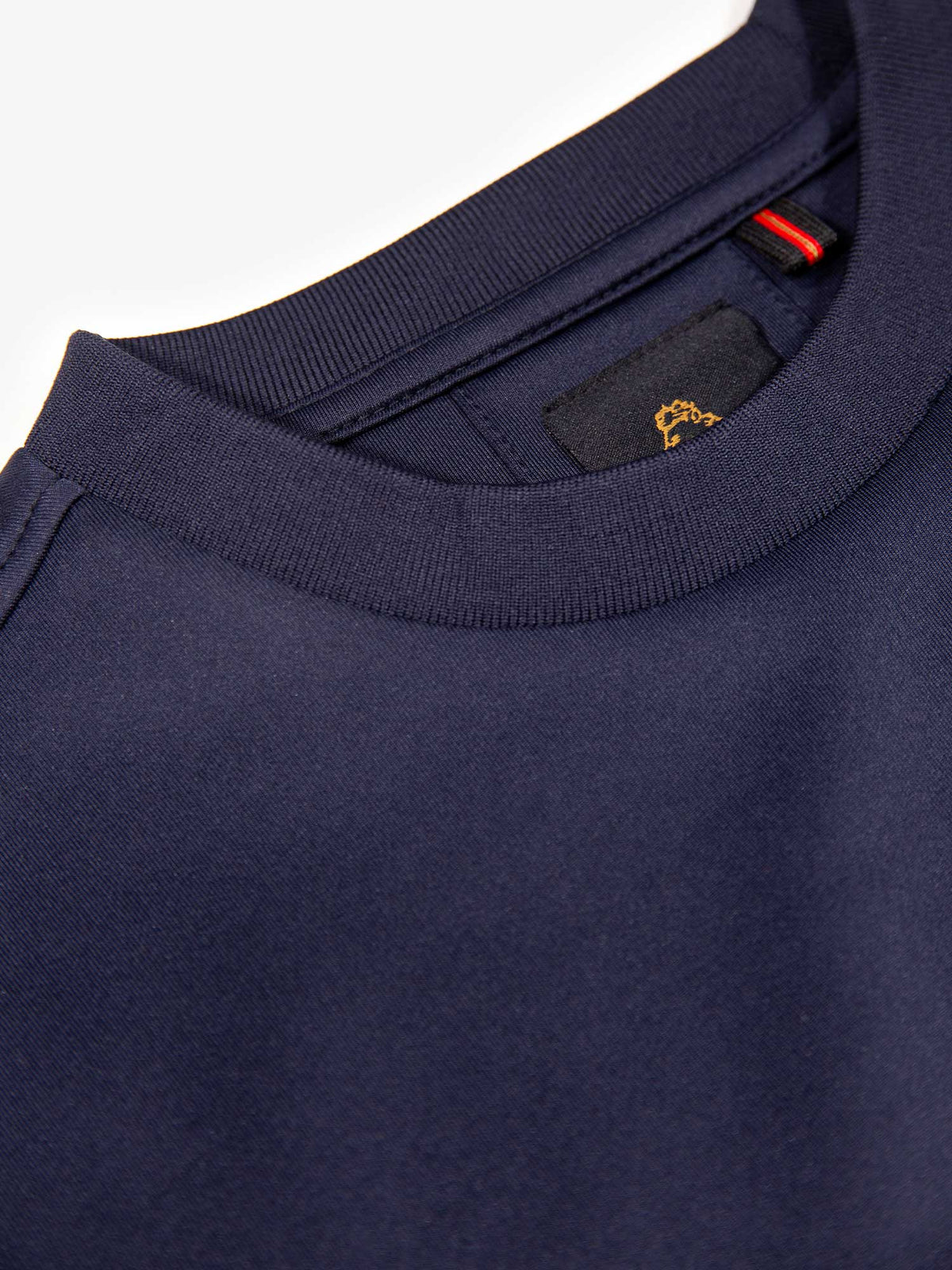Men's navy sweatshirt with crew neck, detail view 2